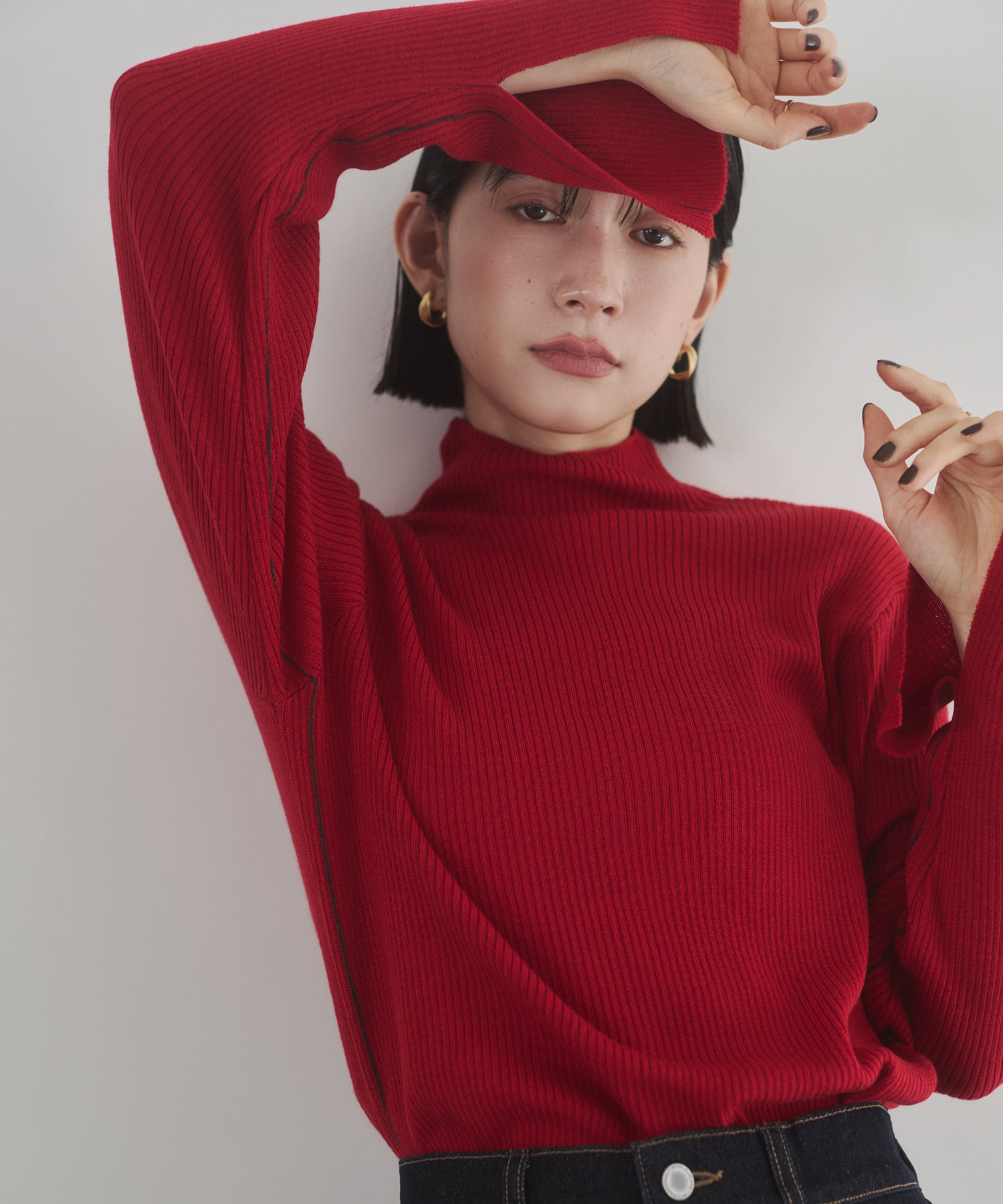 BICOLOR TURTLE RIB KNIT