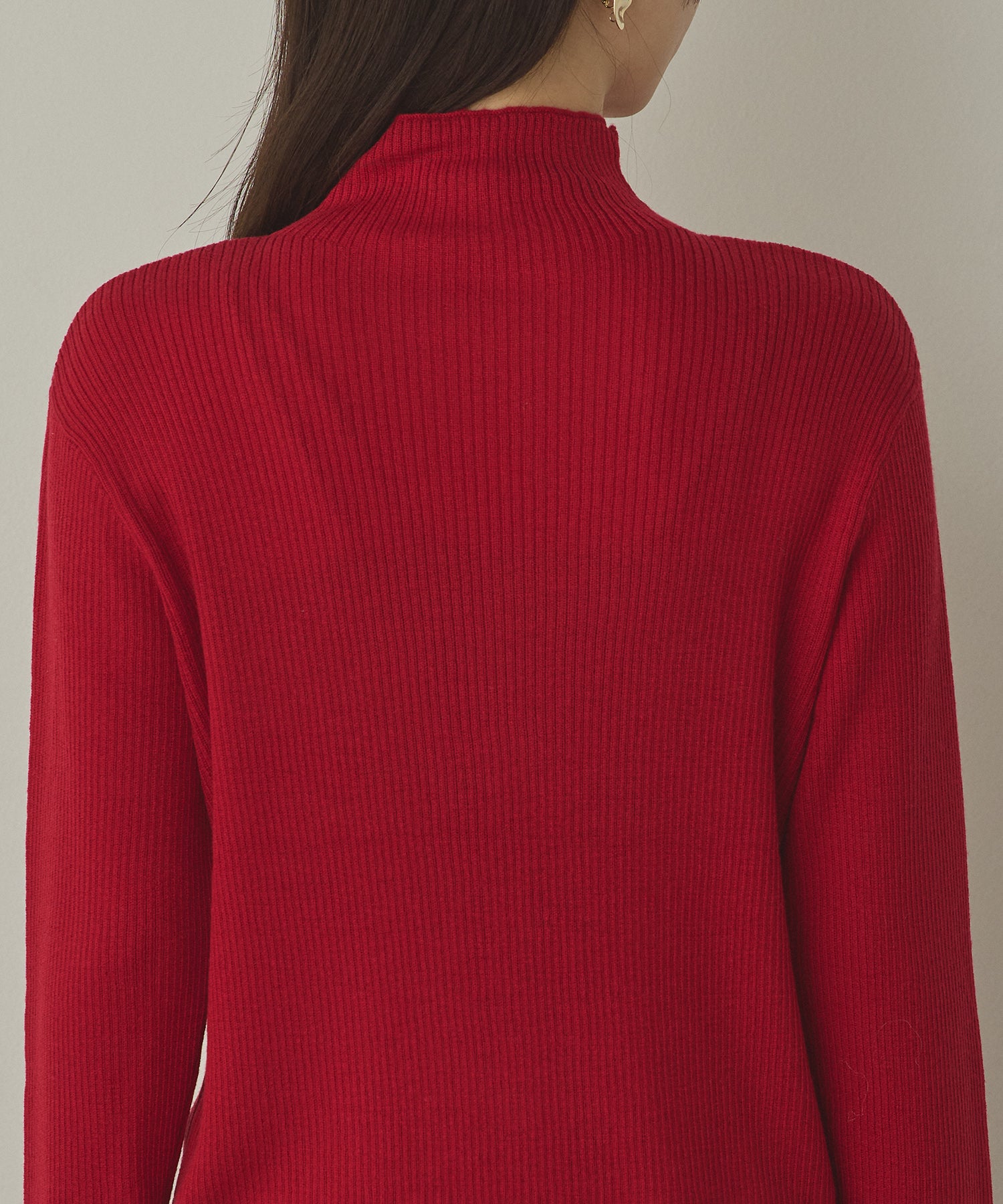 配色 タートルリブニット