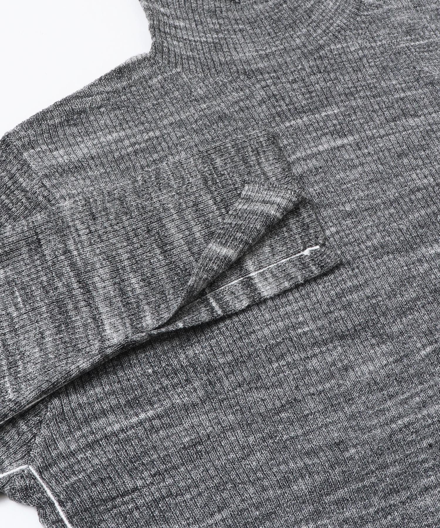 配色 タートルリブニット