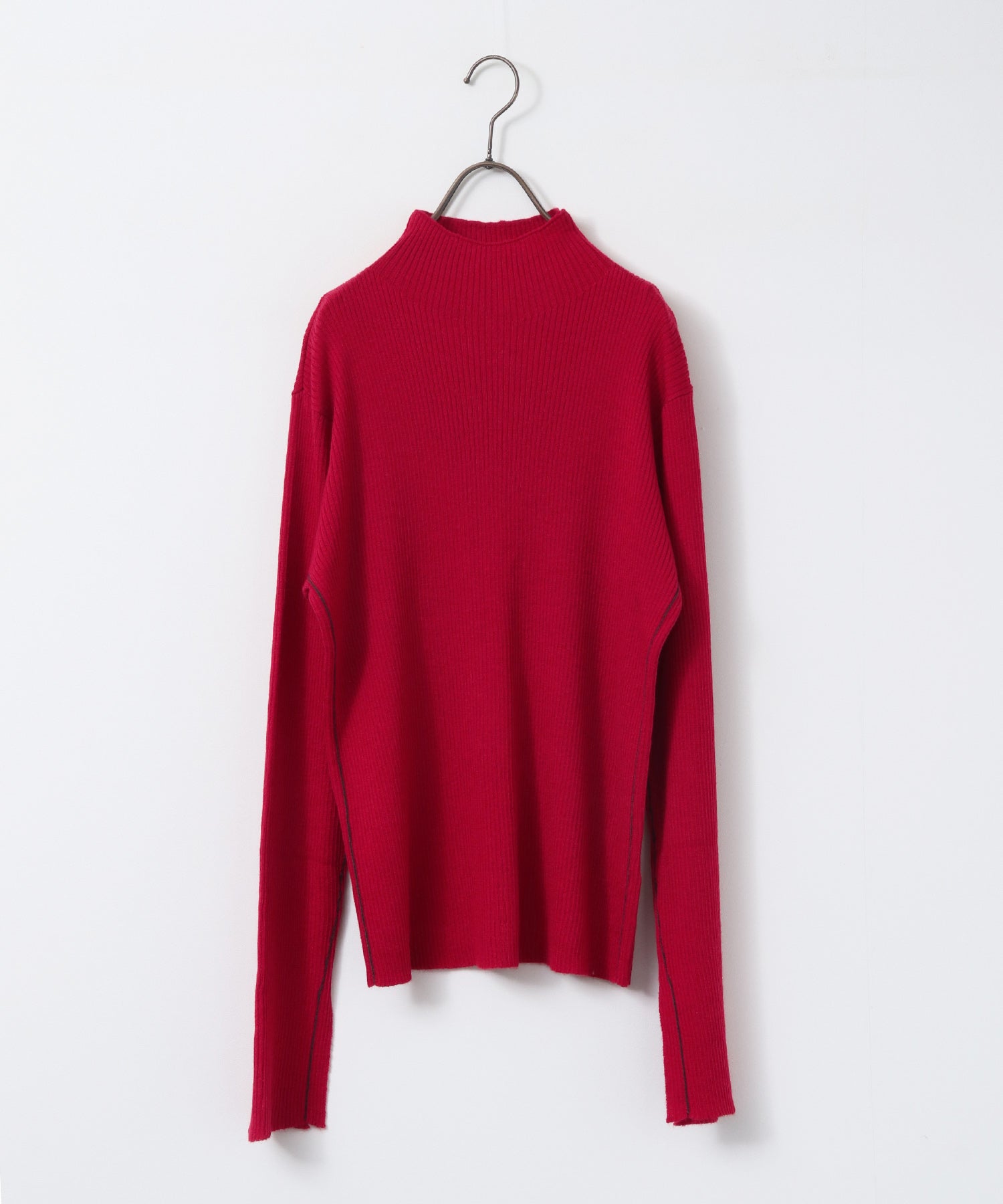 配色 タートルリブニット