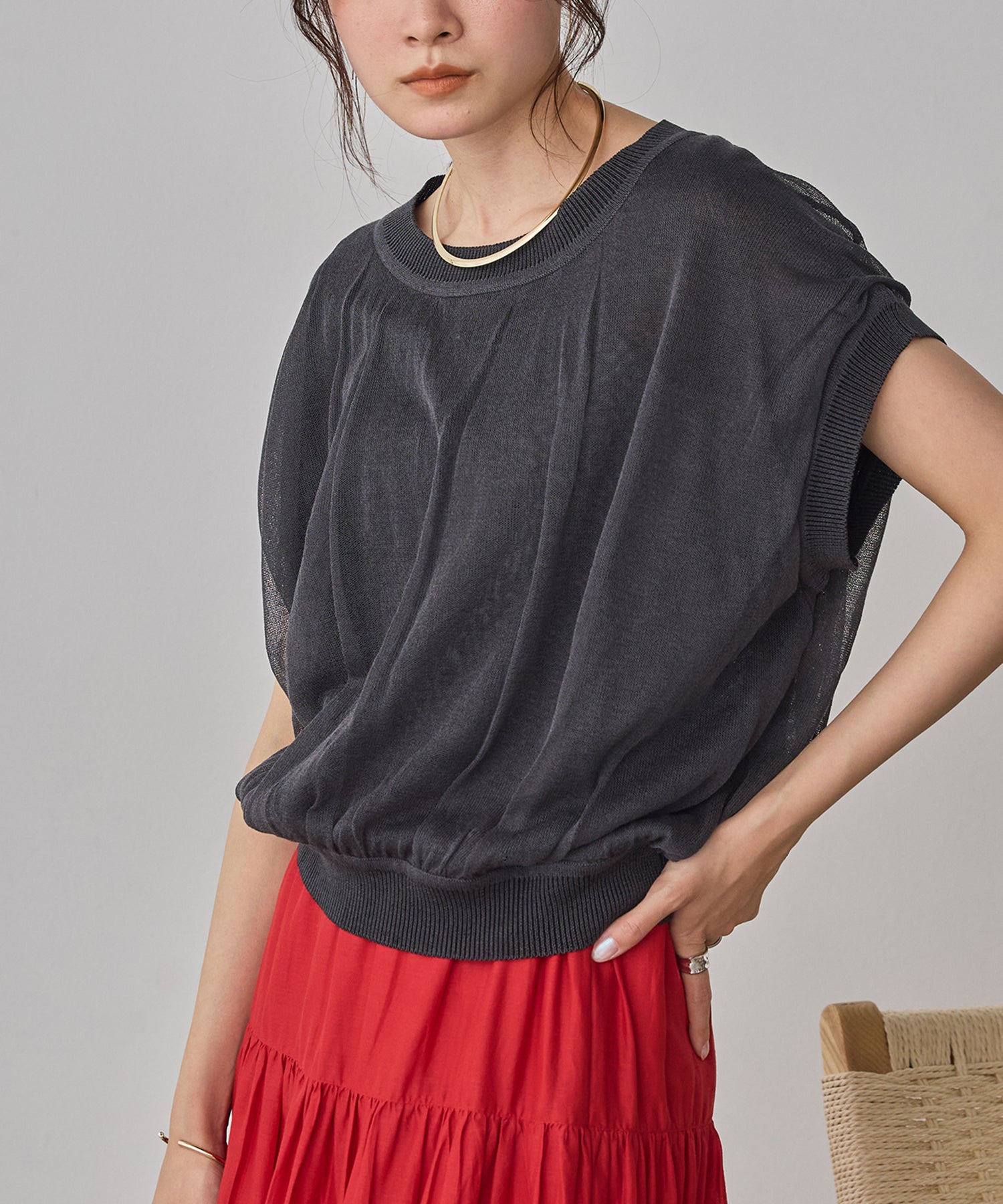 REVERSIBLE COLOR-BLOCK KNIT