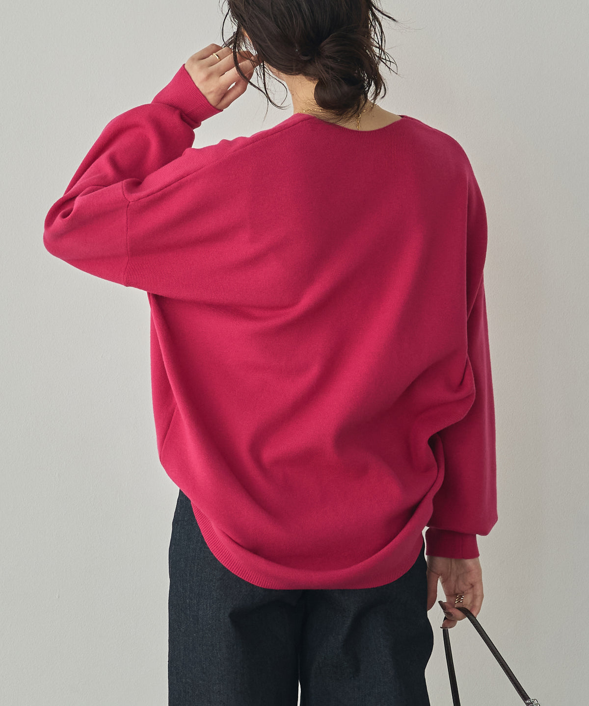 [ANTI-STATIC] YAWAMOCHI YARN DROP-SHOULDER KNIT