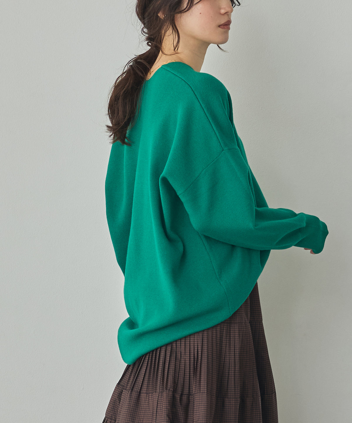 [ANTI-STATIC] YAWAMOCHI YARN DROP-SHOULDER KNIT
