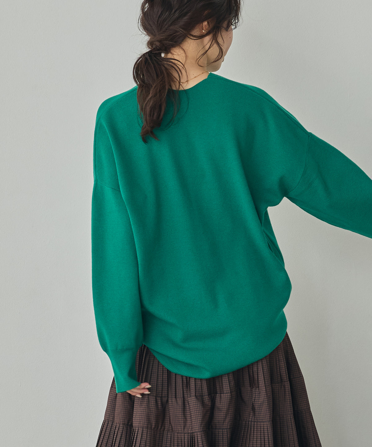 [ANTI-STATIC] YAWAMOCHI YARN DROP-SHOULDER KNIT