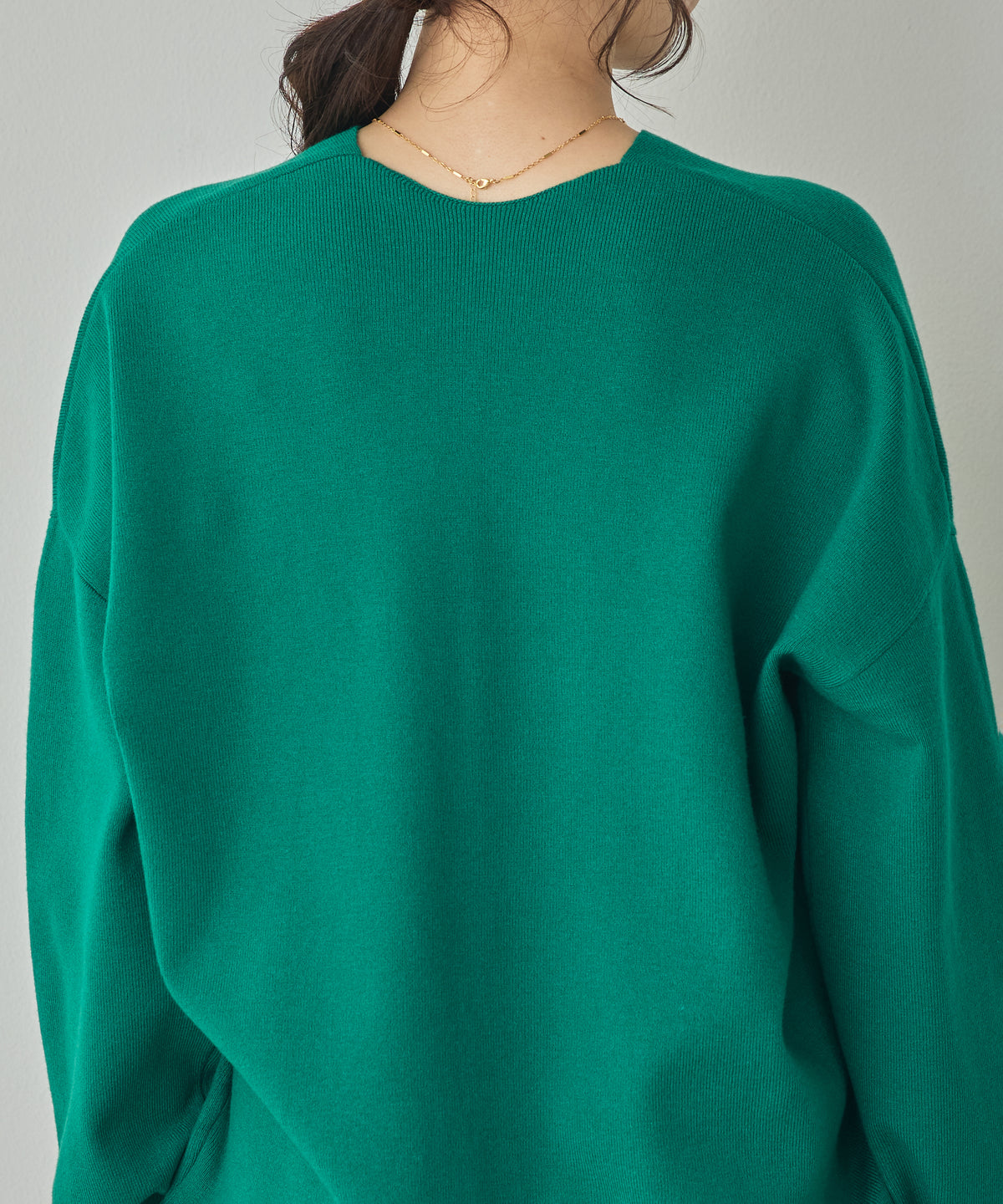 [ANTI-STATIC] YAWAMOCHI YARN DROP-SHOULDER KNIT