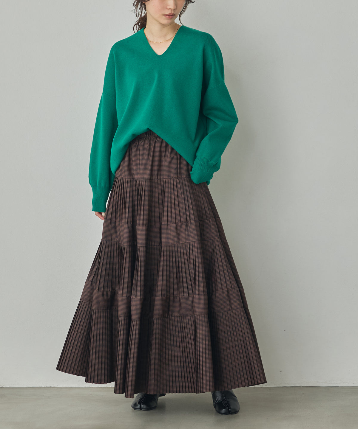 [ANTI-STATIC] YAWAMOCHI YARN DROP-SHOULDER KNIT