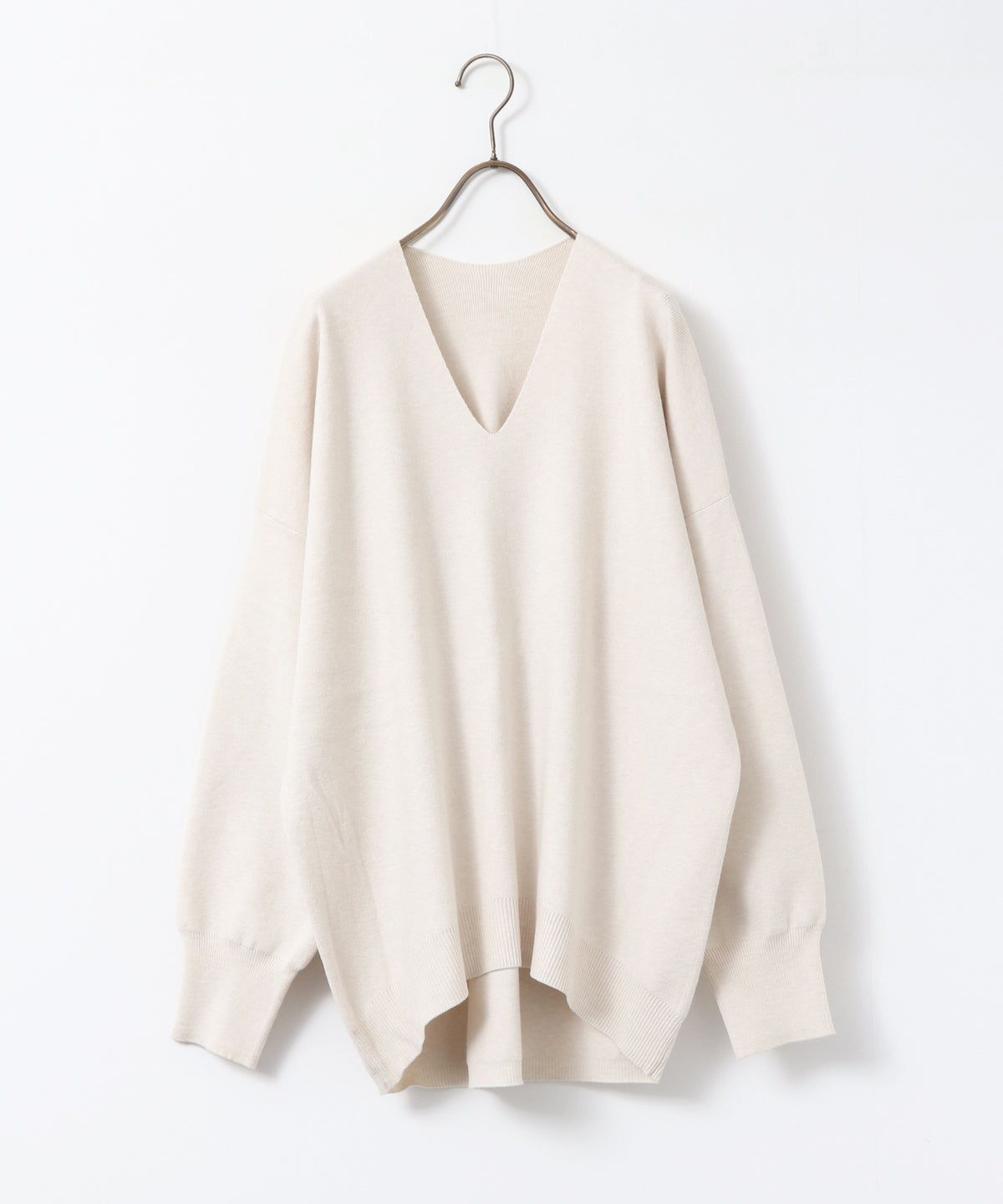 [ANTI-STATIC] YAWAMOCHI YARN DROP-SHOULDER KNIT