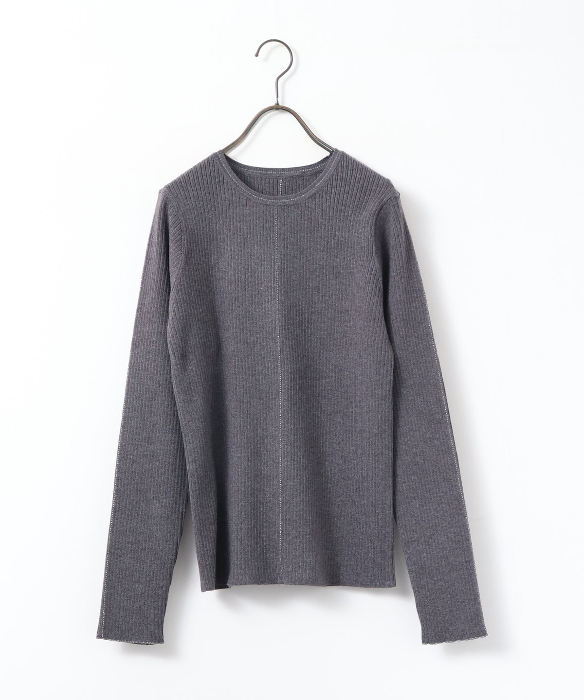 [ANTI-STATIC] YAWAMOCHI YARN WITH SEQUINS CREW-NECK KNIT