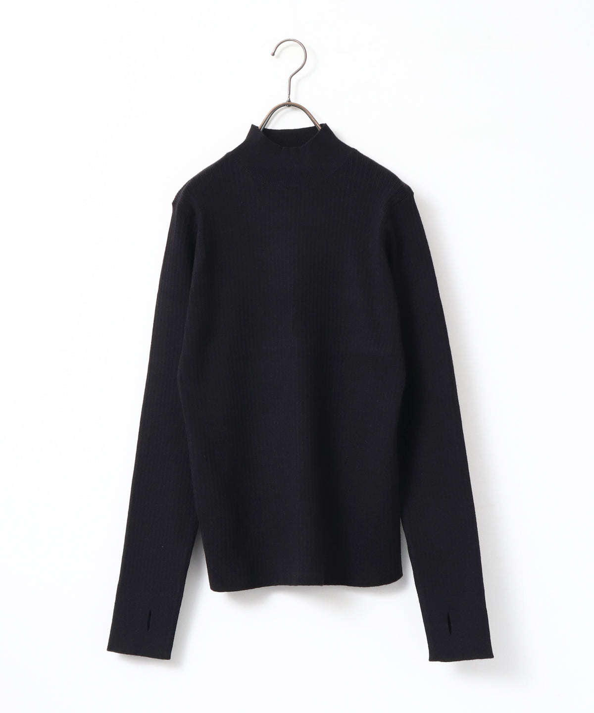 [ANTI-STATIC] YAWAMOCHI YARN THUMB-HOLE HIGH-NECK KNIT