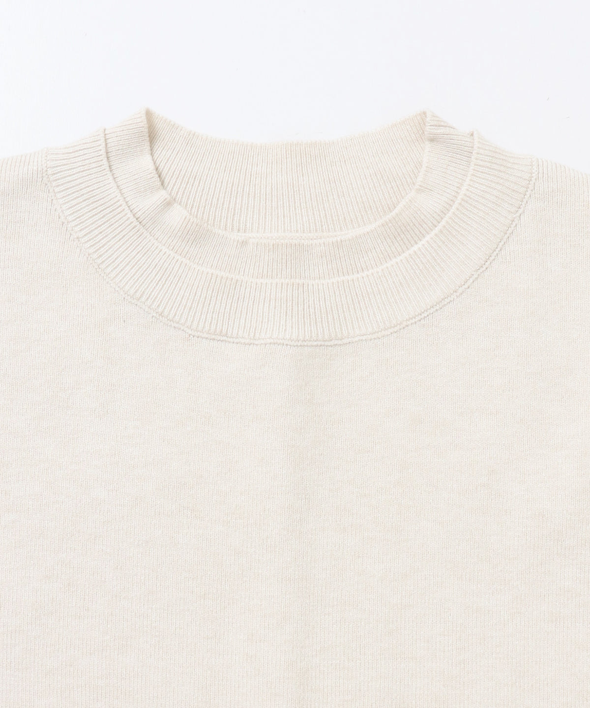 [ANTI-STATIC] YAWAMOCHI YARN CREW-NECK COLOR-BLOCK LAYERED KNIT