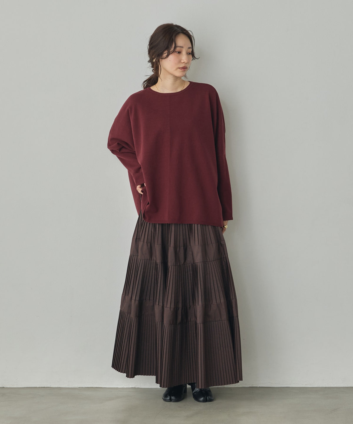 [ANTI-STATIC] SOFT AND PUFFY YARN OVER-THE-SHOULDER DOLMAN KNIT