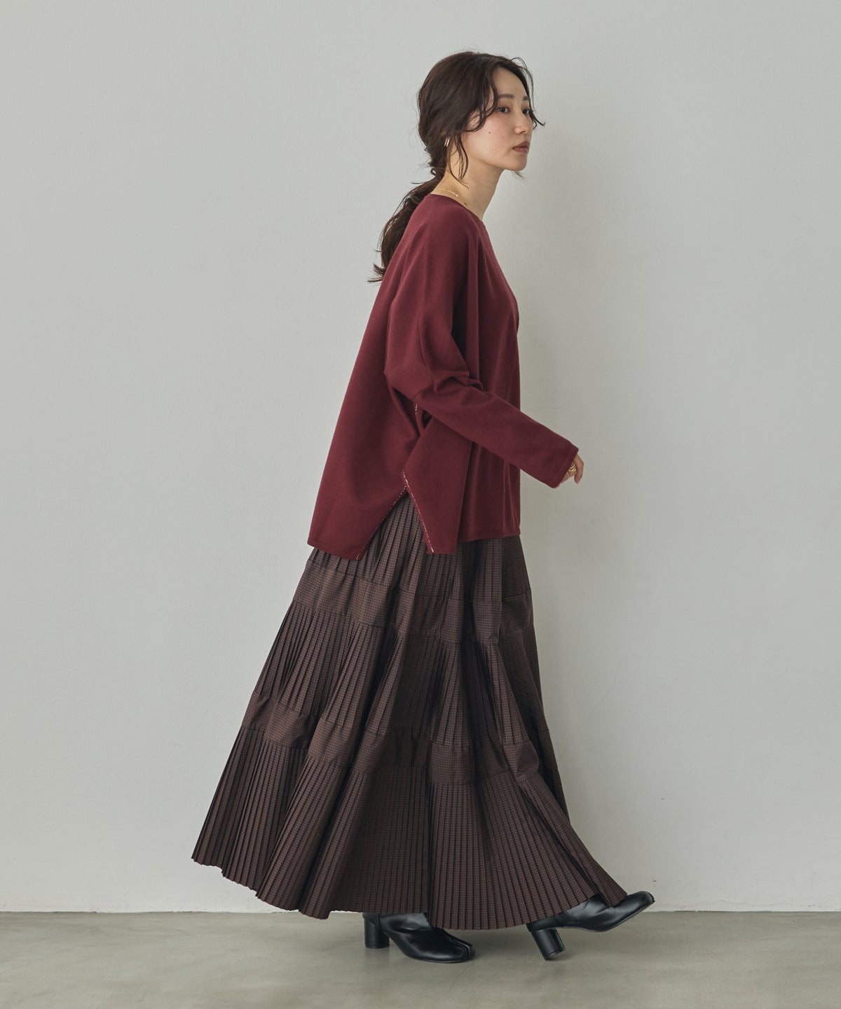 [ANTI-STATIC] SOFT AND PUFFY YARN OVER-THE-SHOULDER DOLMAN KNIT