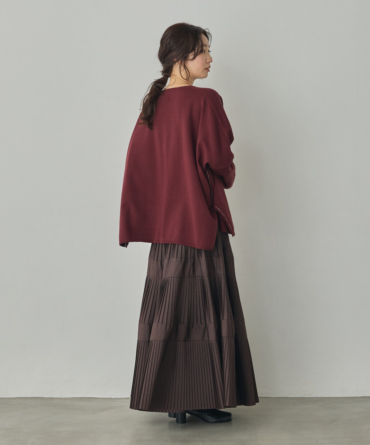 [ANTI-STATIC] SOFT AND PUFFY YARN OVER-THE-SHOULDER DOLMAN KNIT