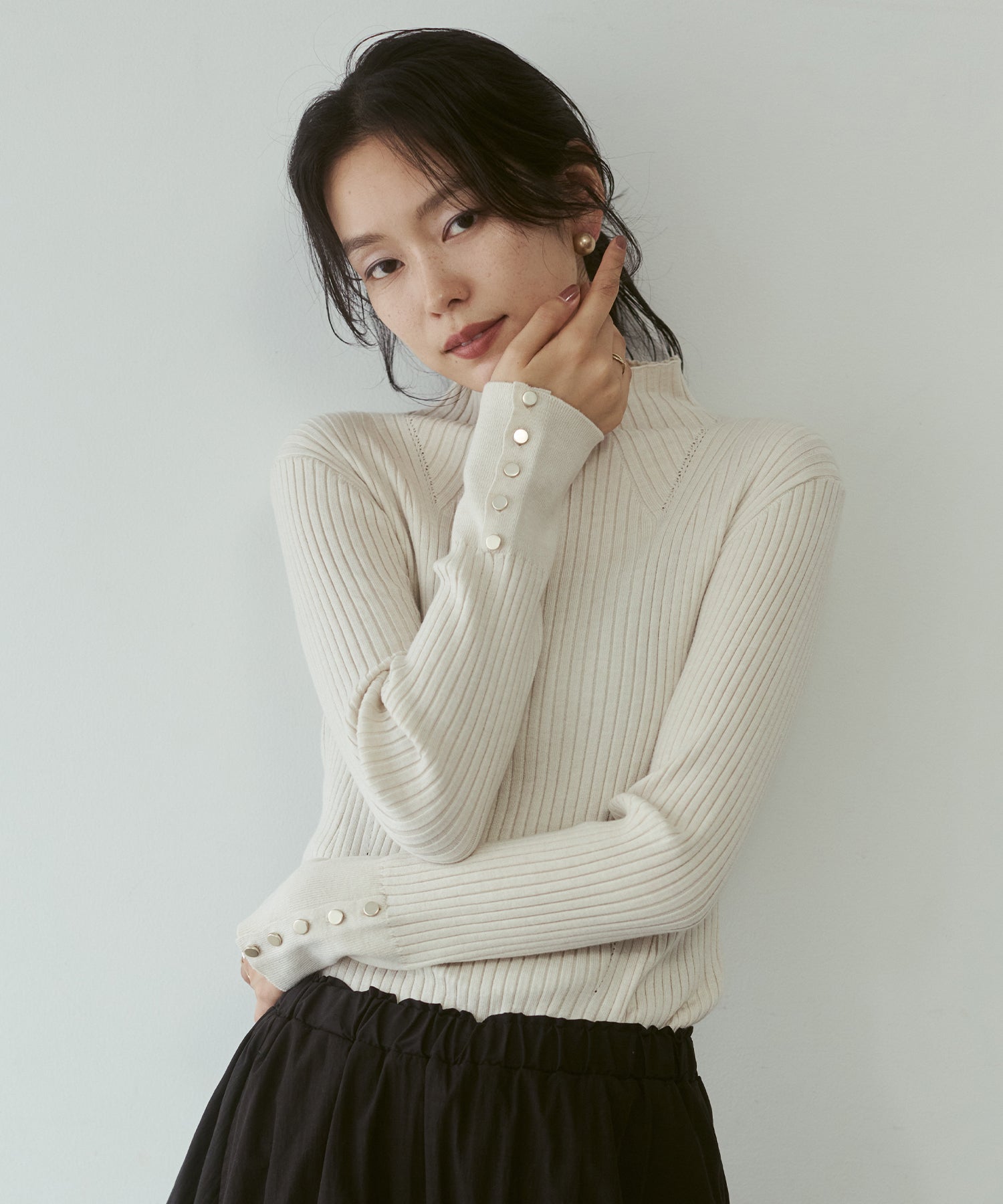 [PRE-ORDER][ANTI-STATIC] YAWAMOCHI YARN TURTLENECK JUMPER