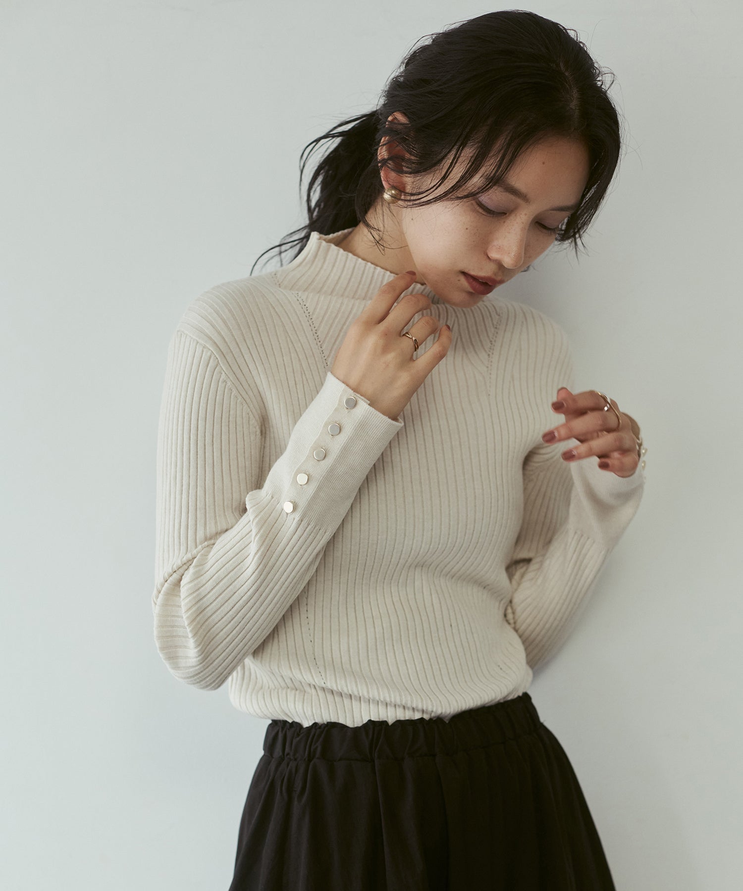 [PRE-ORDER][ANTI-STATIC] YAWAMOCHI YARN TURTLENECK JUMPER