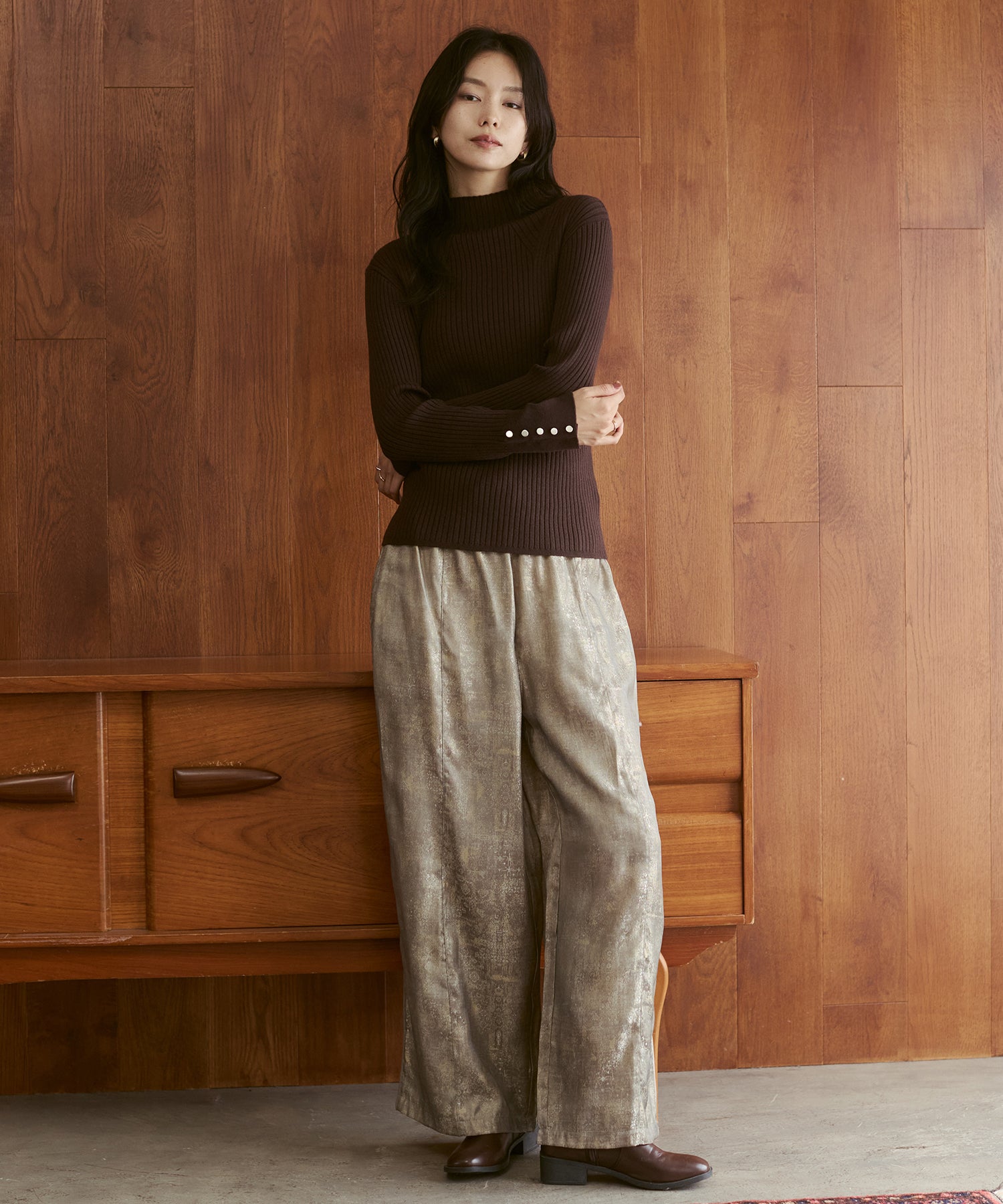 [PRE-ORDER][ANTI-STATIC] YAWAMOCHI YARN TURTLENECK JUMPER