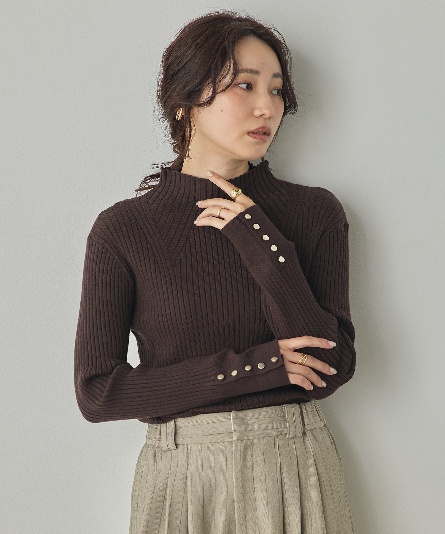 [PRE-ORDER][ANTI-STATIC] YAWAMOCHI YARN TURTLENECK JUMPER