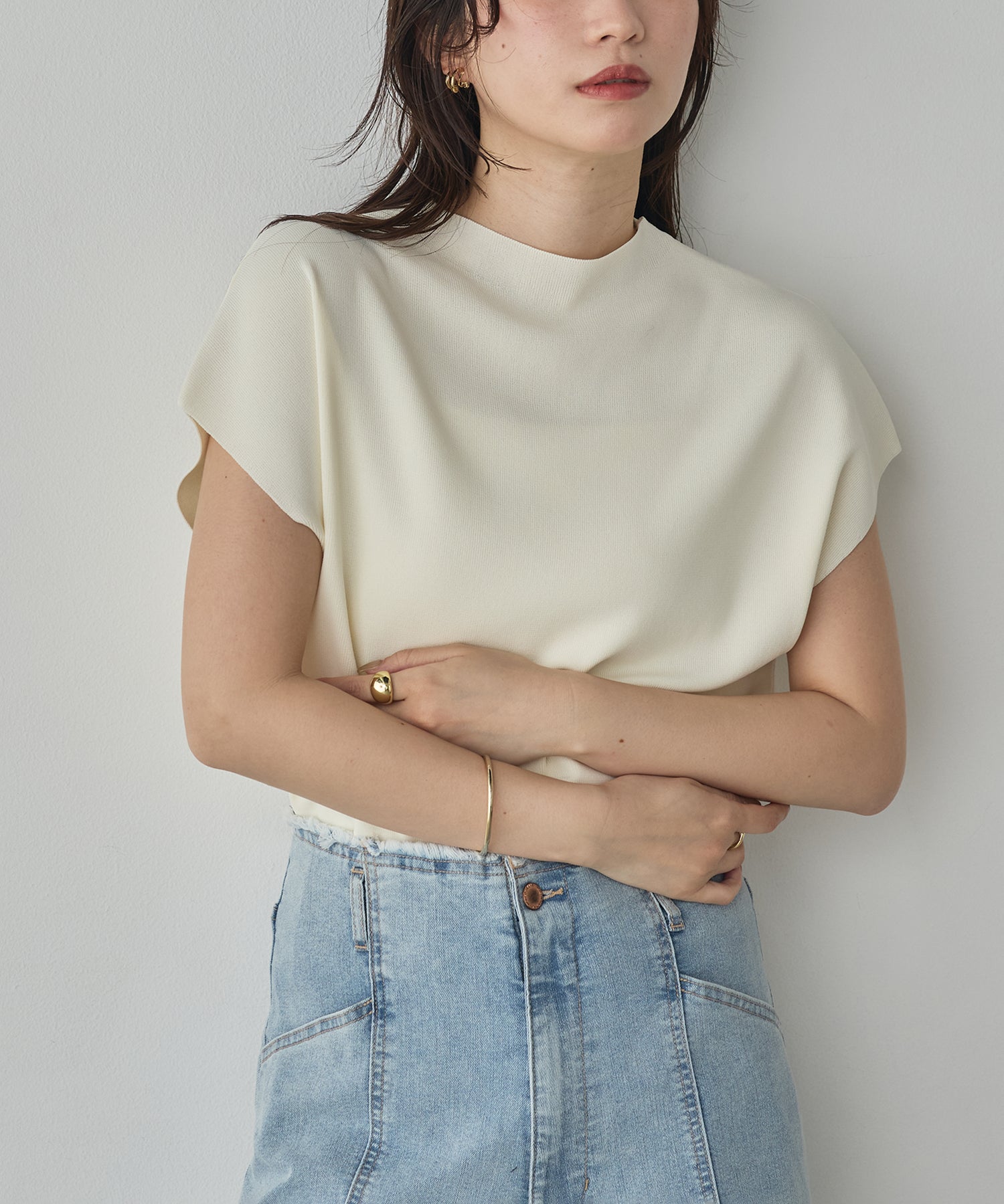 FRENCH-SLEEVE KNIT TOPS