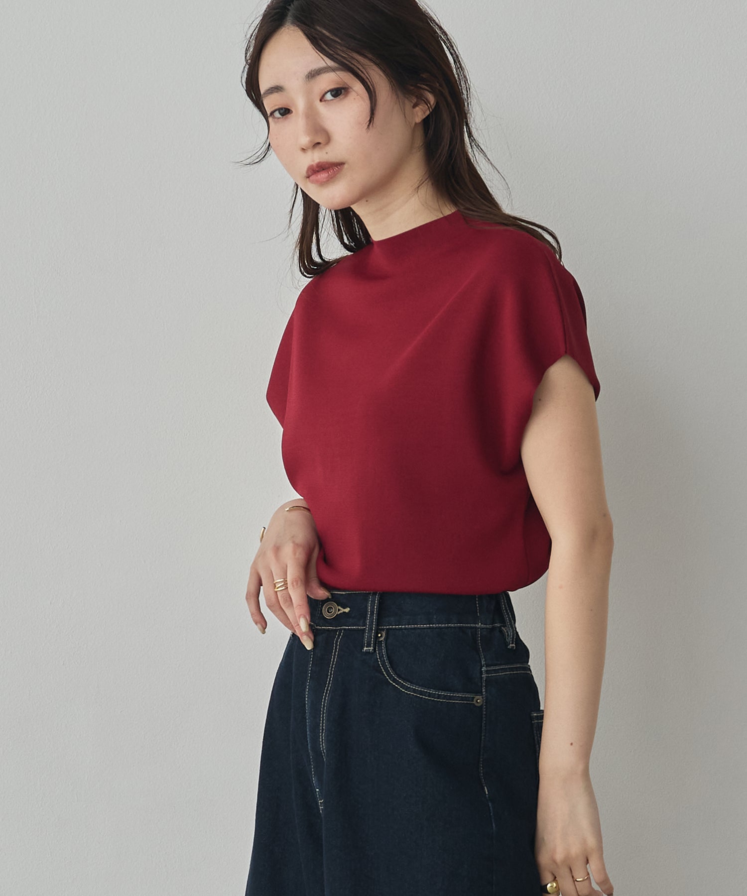 FRENCH-SLEEVE KNIT TOPS