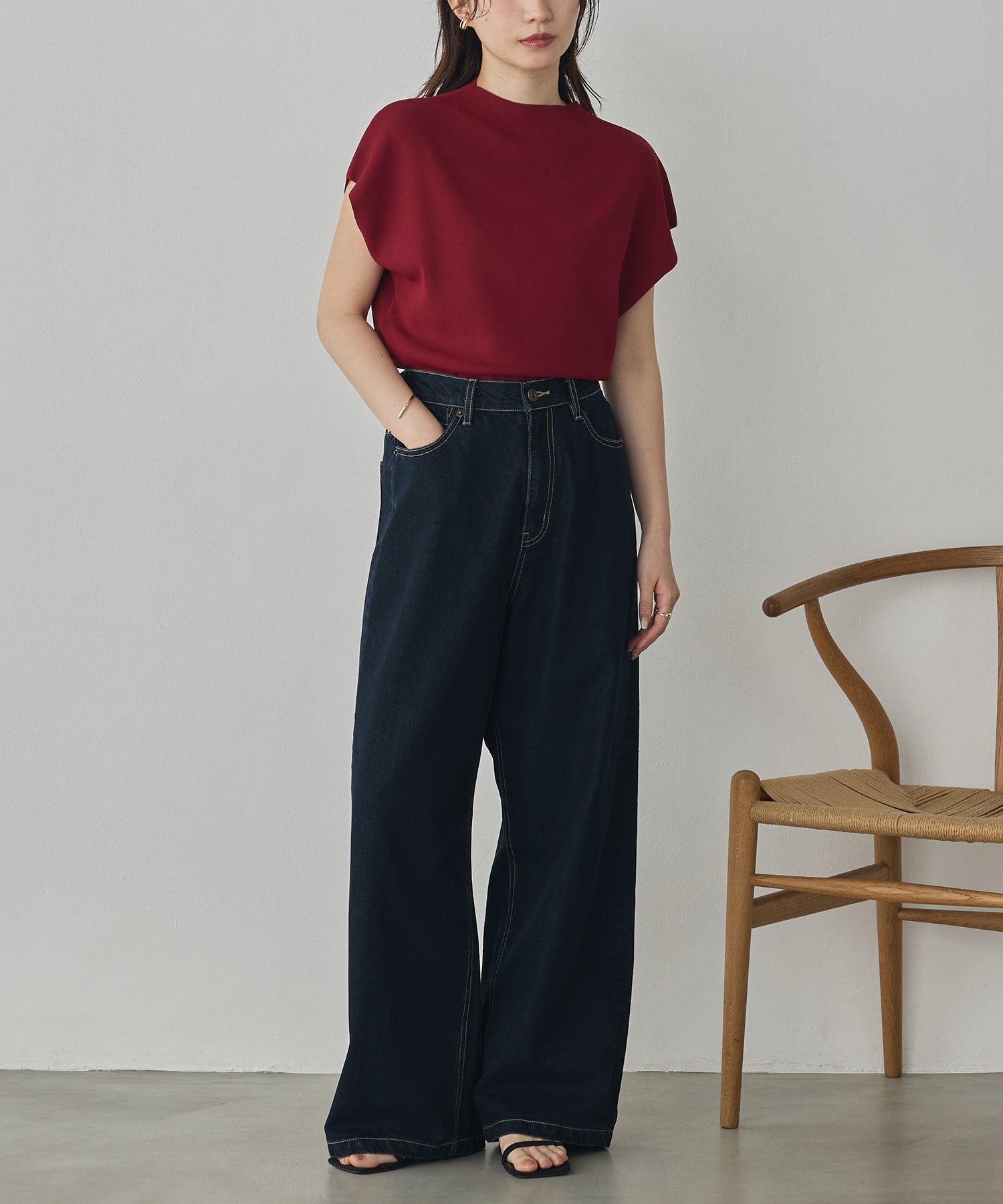 FRENCH-SLEEVE KNIT TOPS