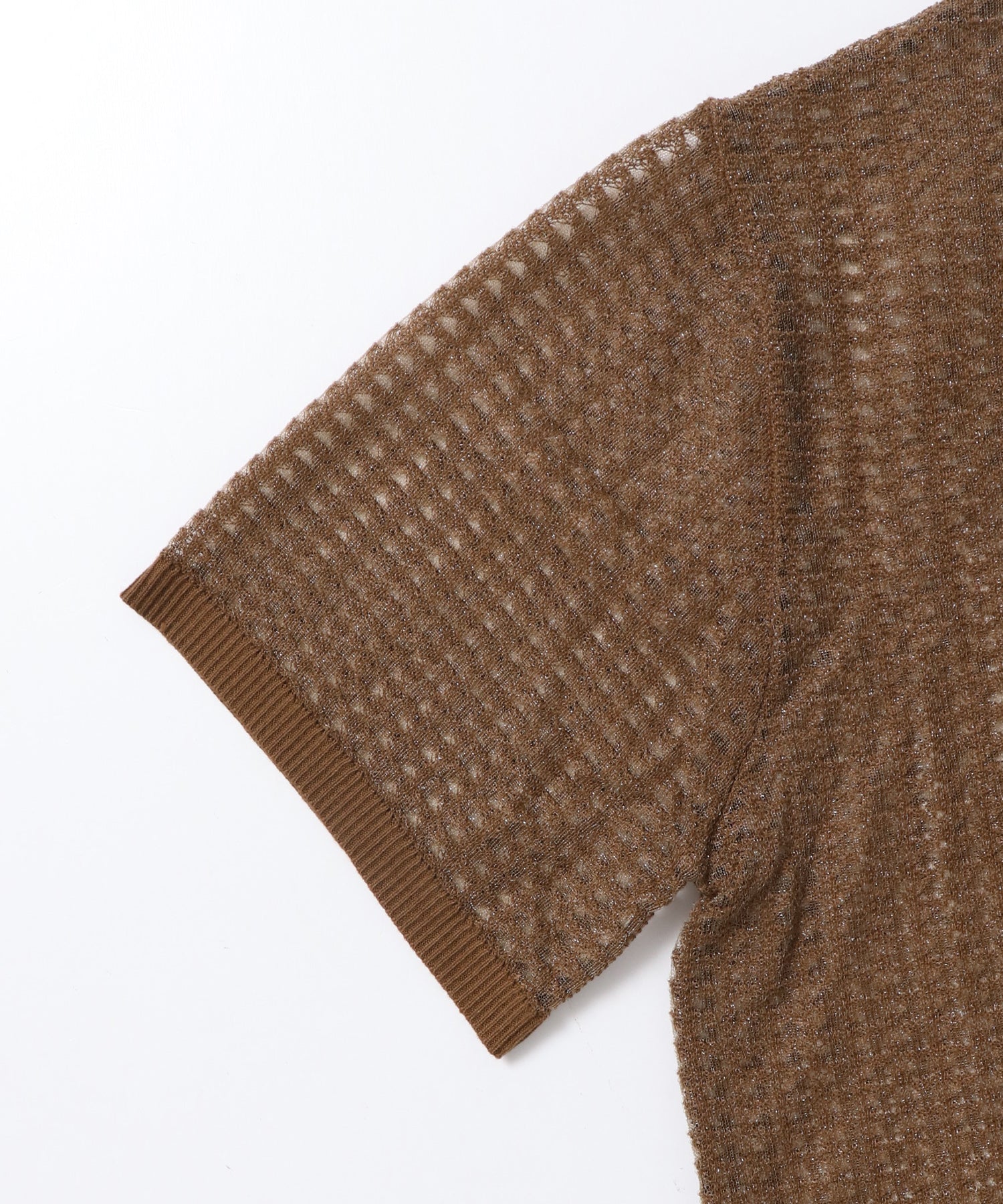 SEQUINED JACQUARD OPENWORK TOP