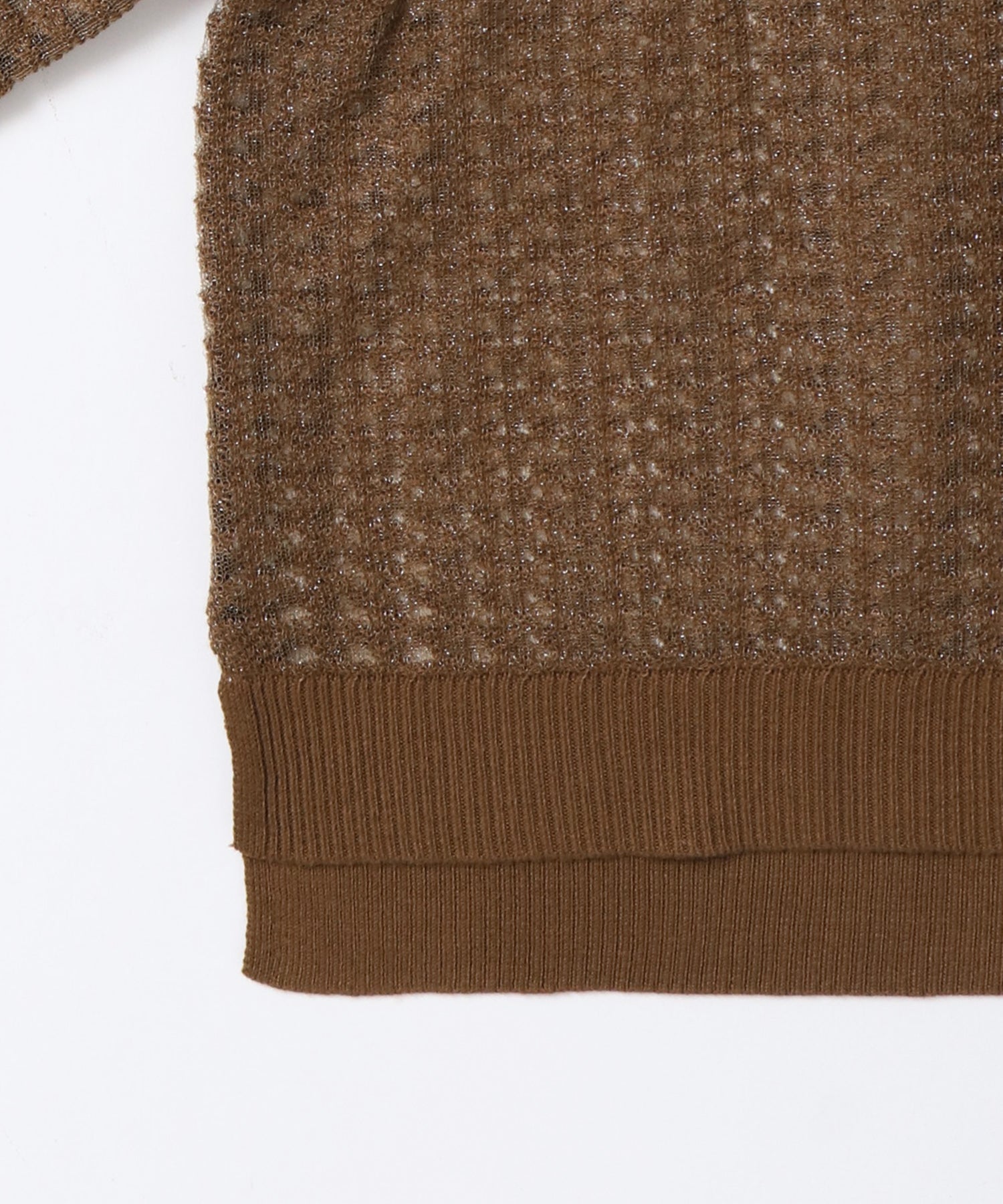 SEQUINED JACQUARD OPENWORK TOP
