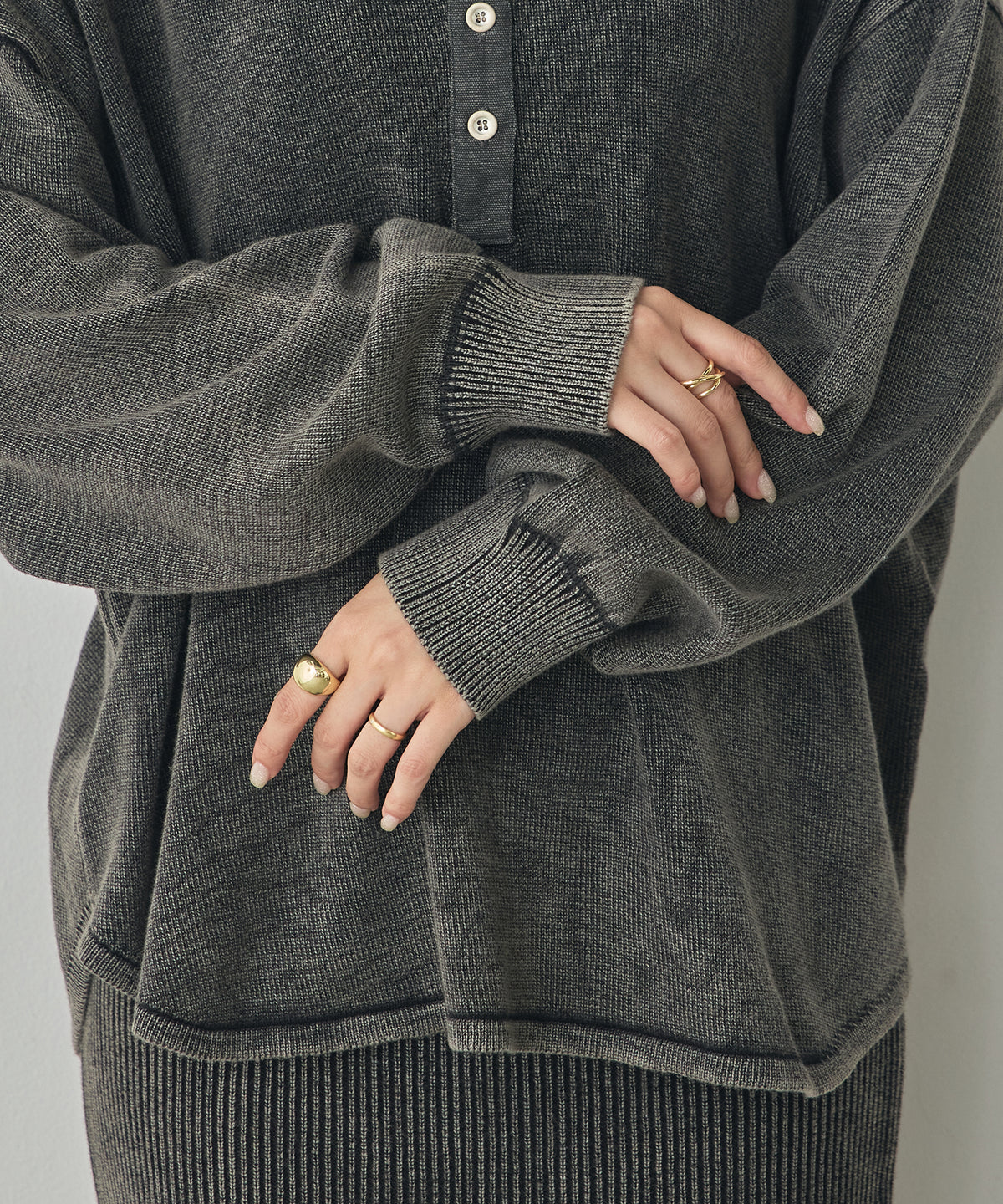 VINTAGE-STYLE HENLEY-NECK TOPS