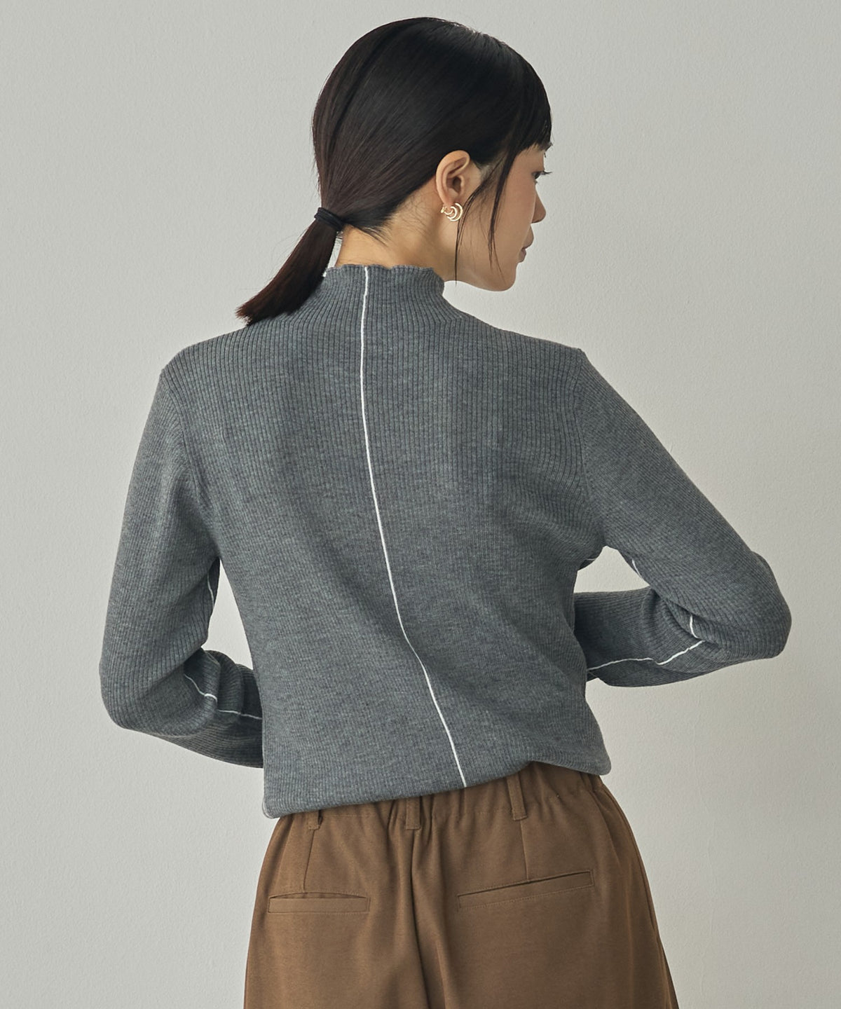 STRIPED WOOL-BLEND KNIT