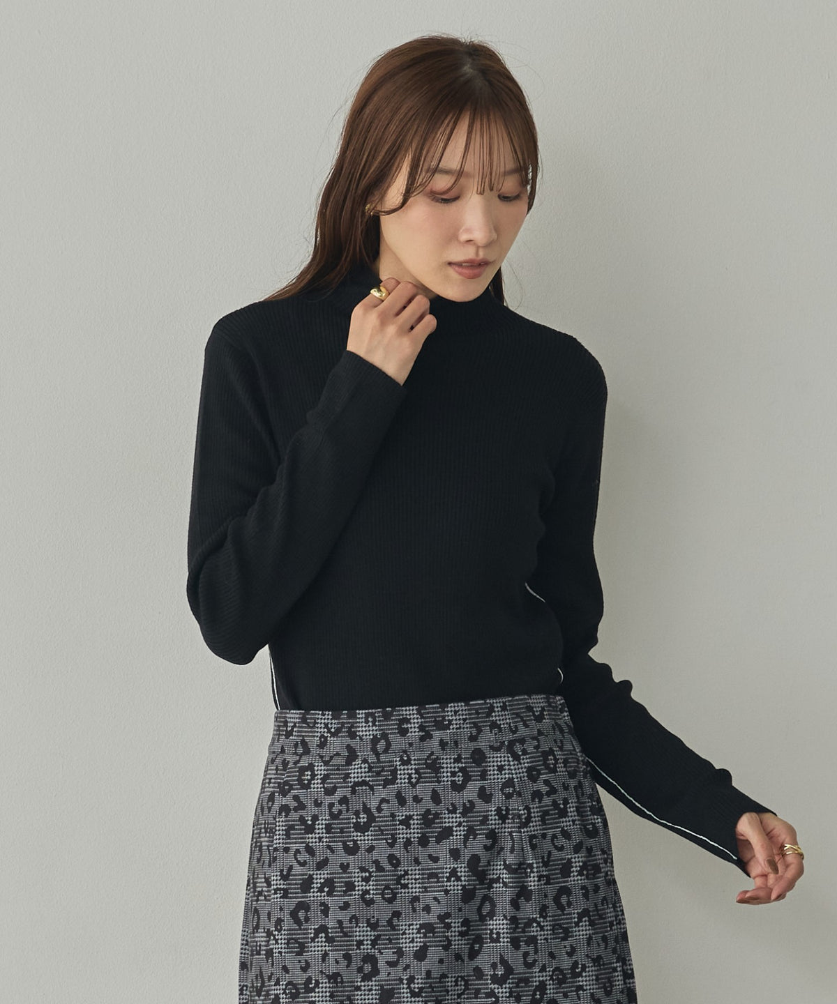 STRIPED WOOL-BLEND KNIT