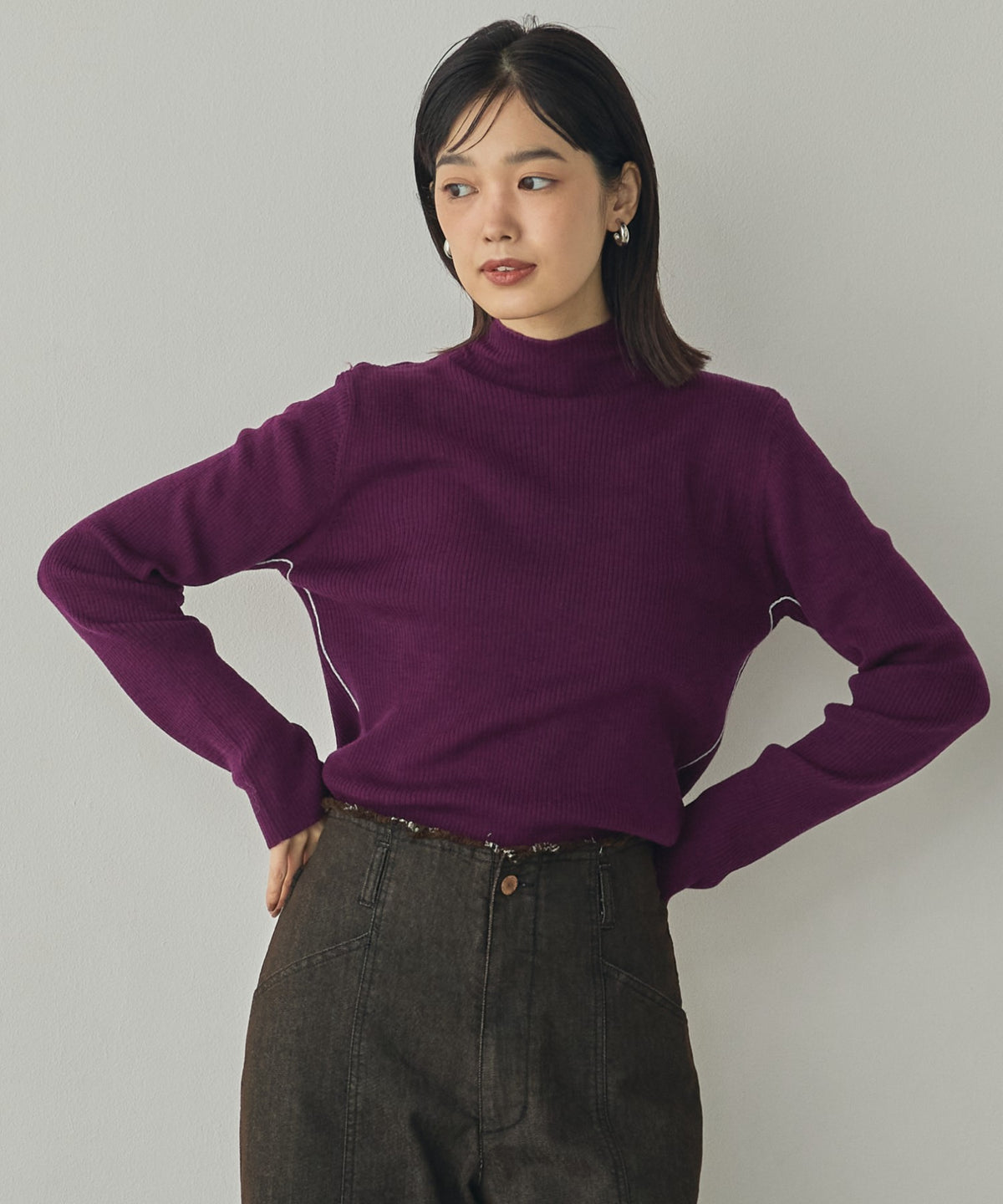 STRIPED WOOL-BLEND KNIT