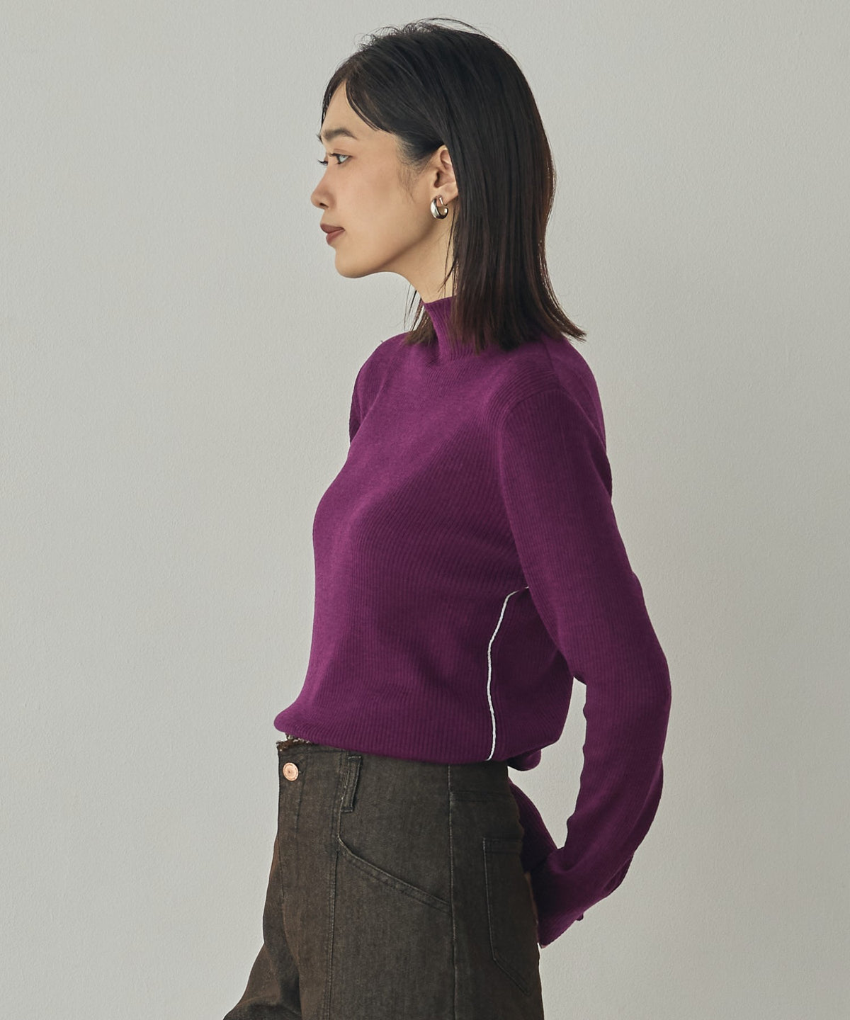 STRIPED WOOL-BLEND KNIT