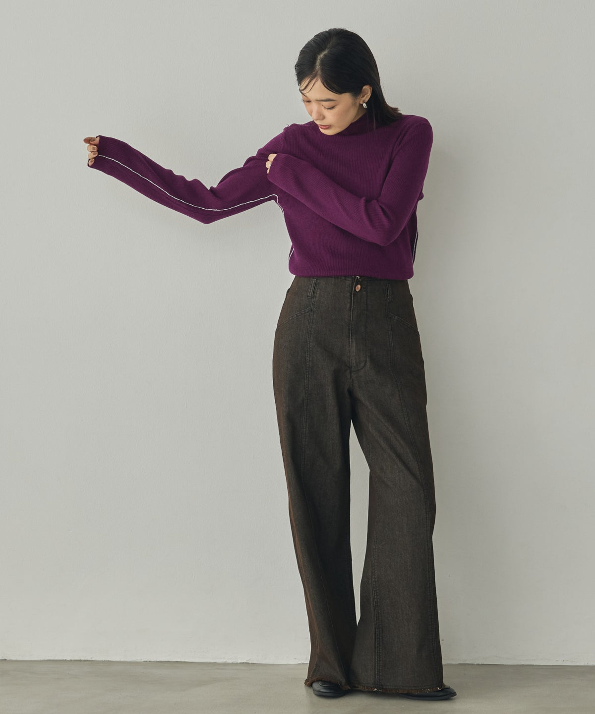 STRIPED WOOL-BLEND KNIT