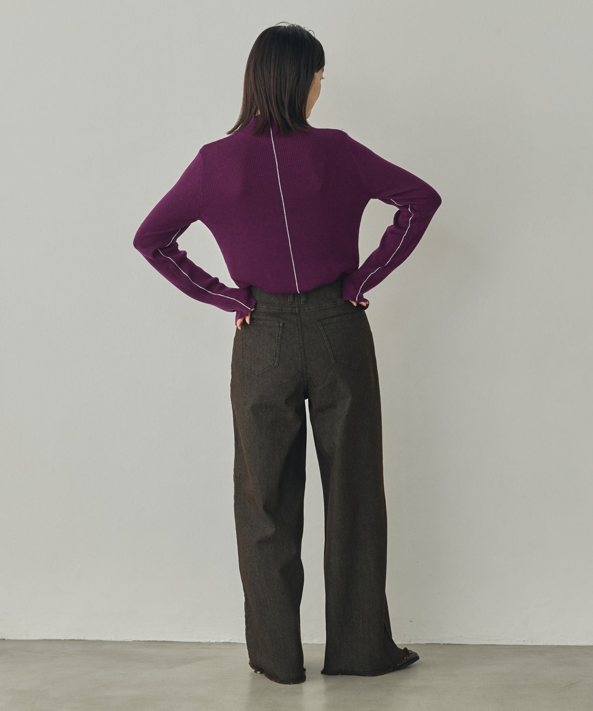 STRIPED WOOL-BLEND KNIT