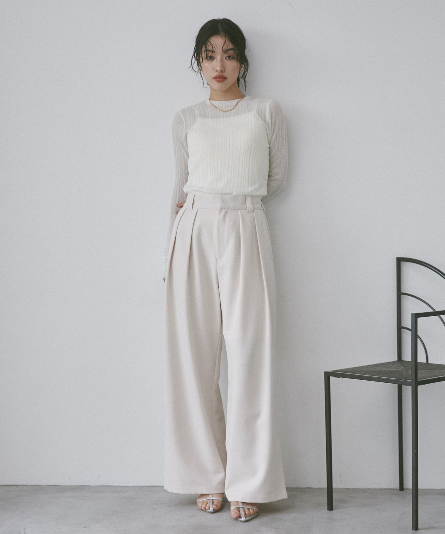 LIMITED] RANDOM RIB SHEER KNIT