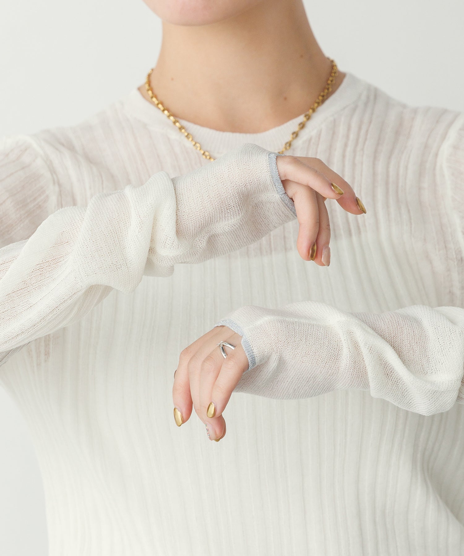 LIMITED] RANDOM RIB SHEER KNIT