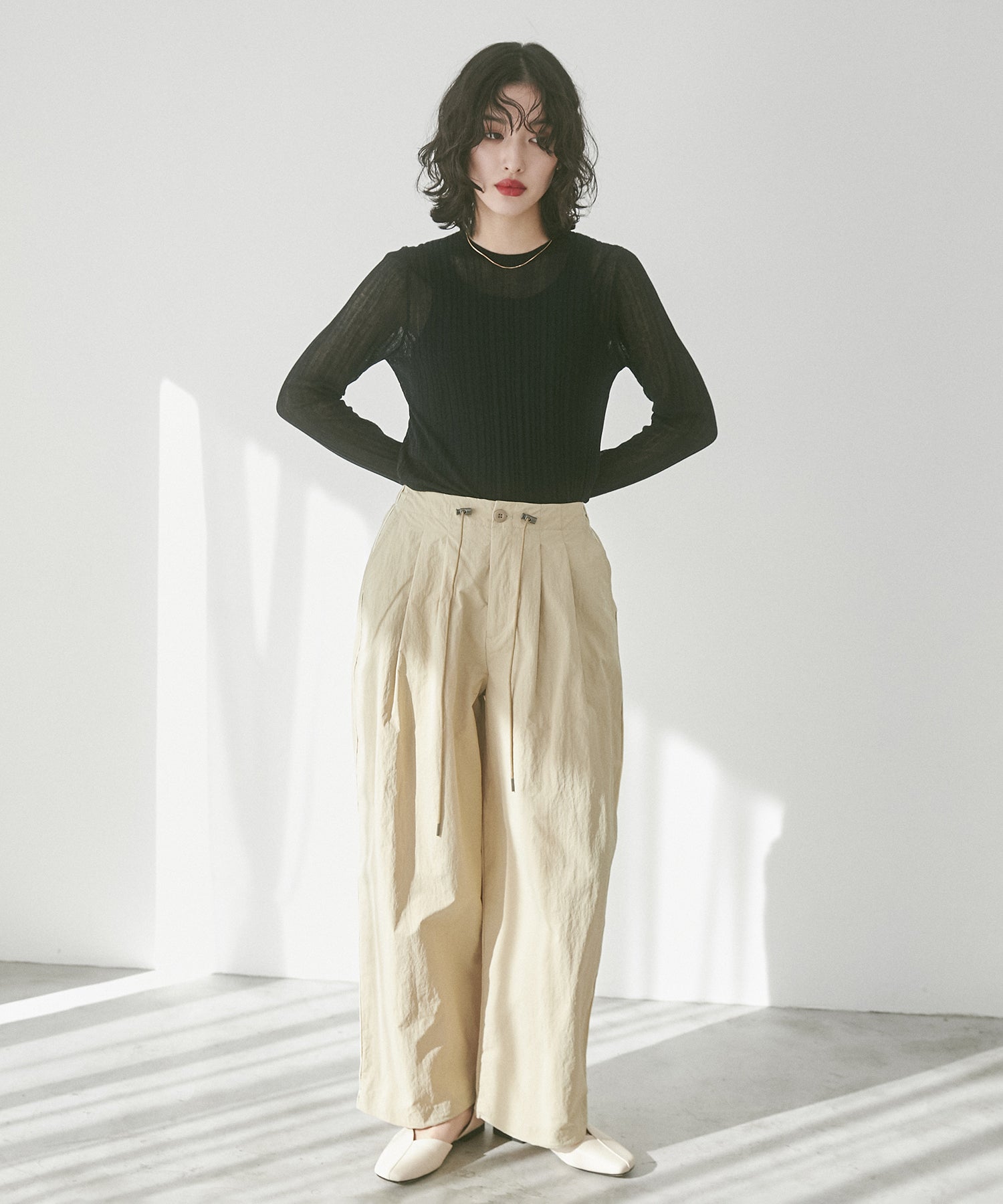 WEB限定/別注】ランダム リブシアーニット