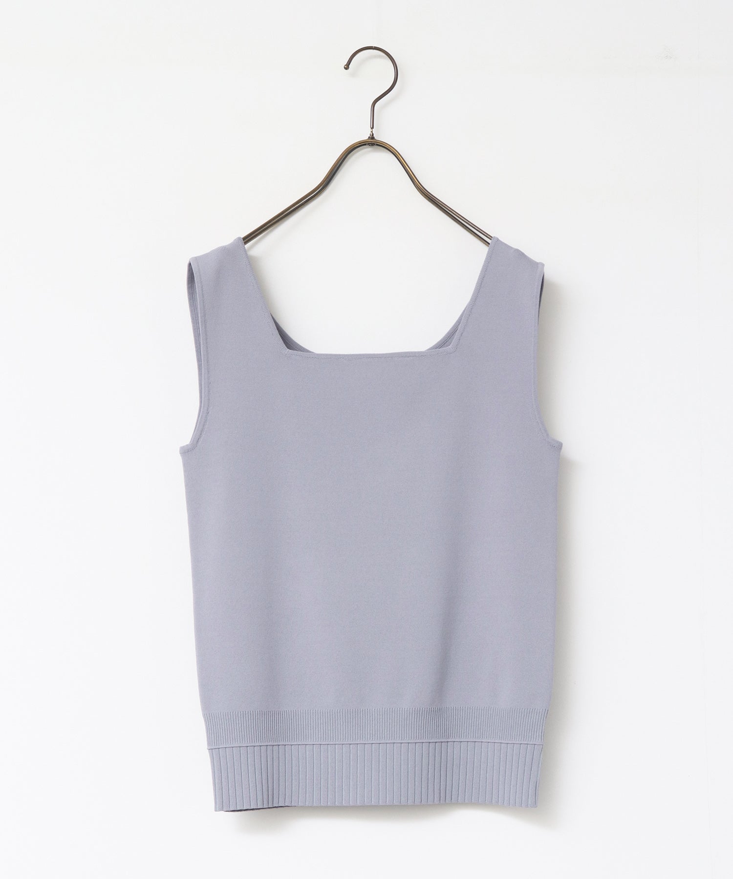 SQUARE KNIT 2WAY TANK TOP