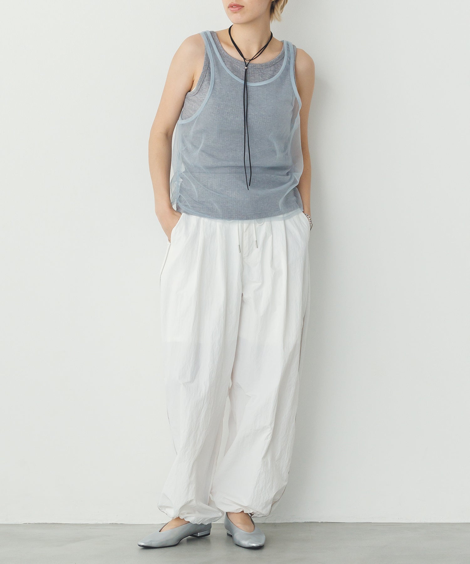 TULLE LAYERED TANK TOP