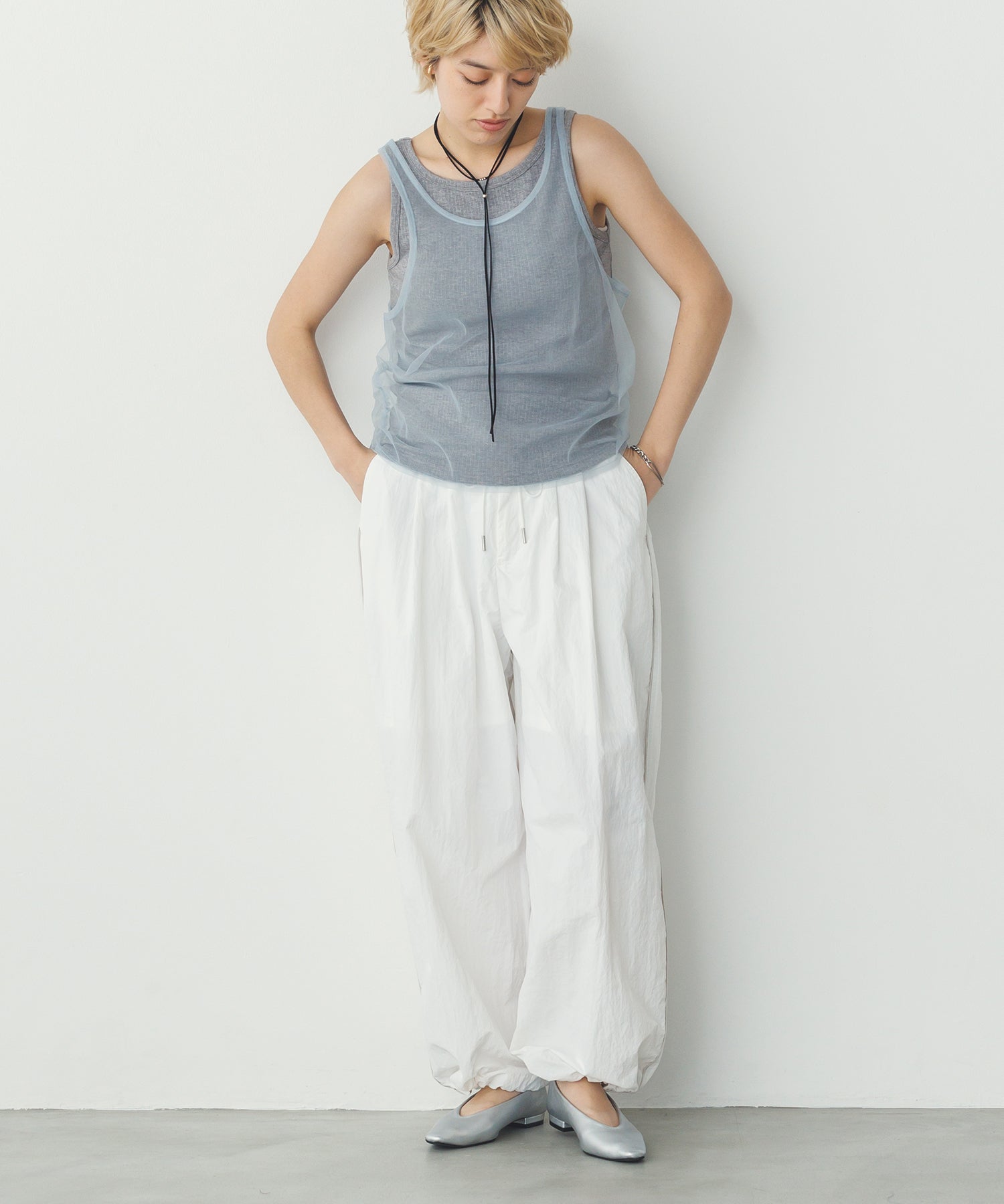 TULLE LAYERED TANK TOP