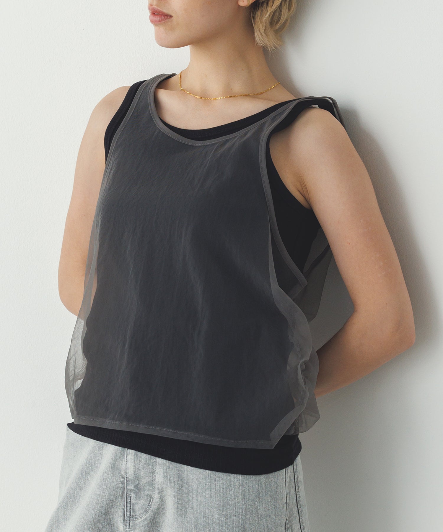 TULLE LAYERED TANK TOP