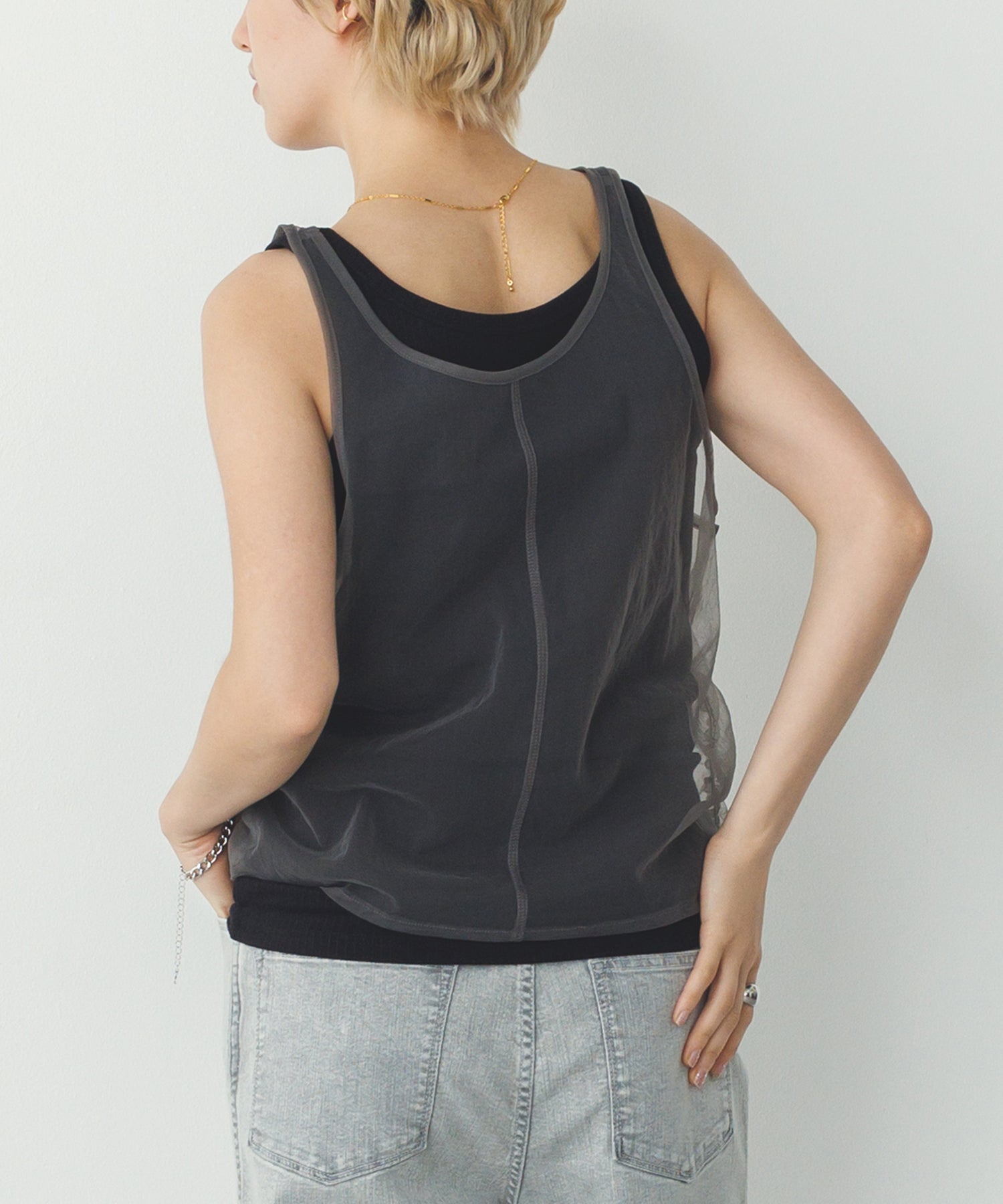 TULLE LAYERED TANK TOP