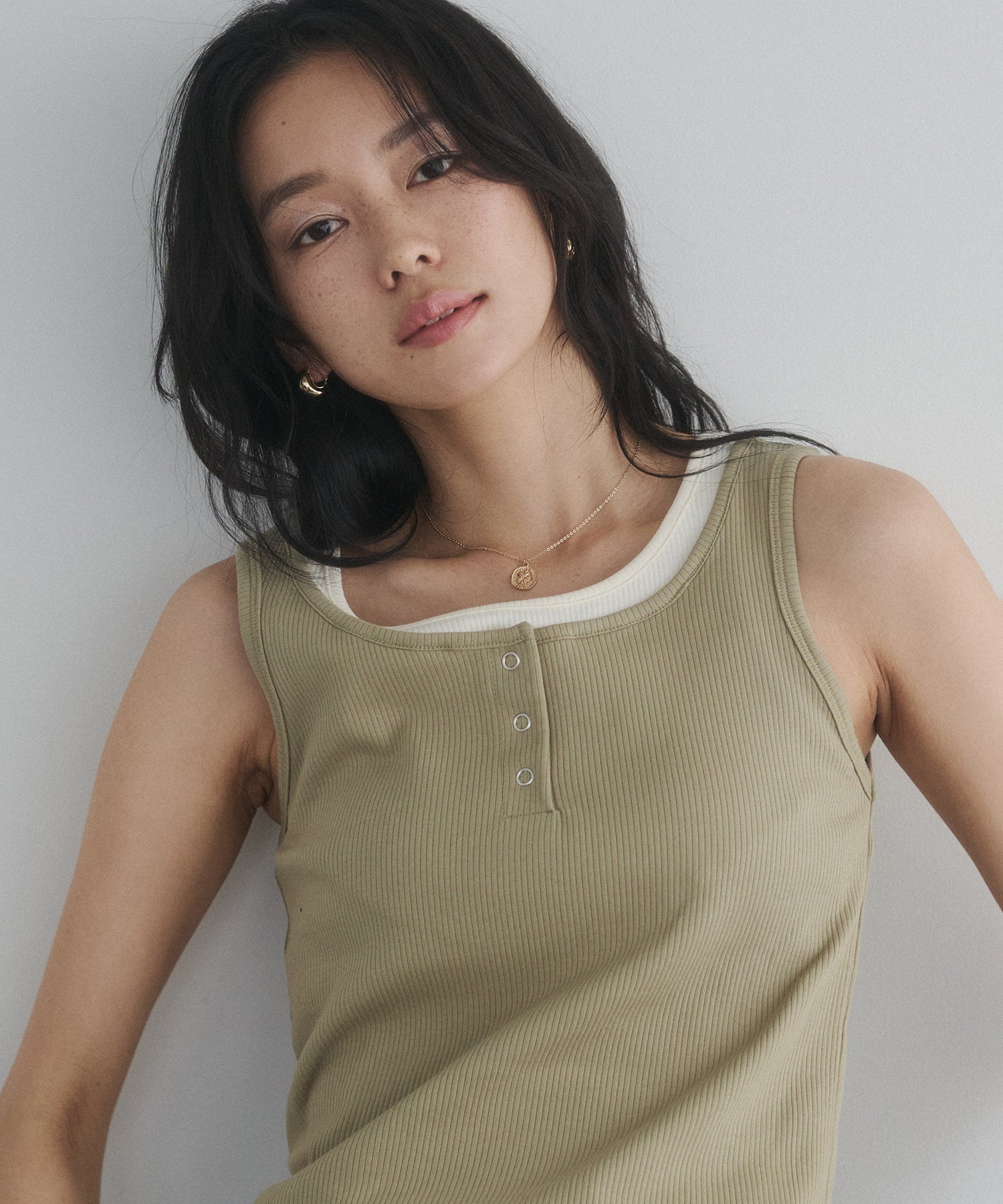 LAYERED RIBBED TANK TOP