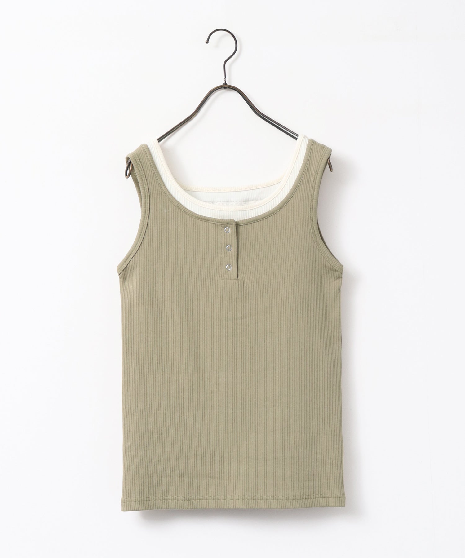 LAYERED RIBBED TANK TOP