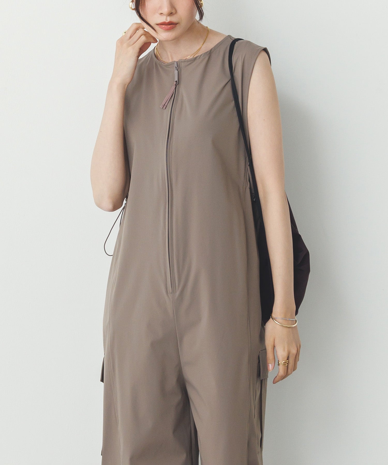 SIDE GATHER JUMPSUIT