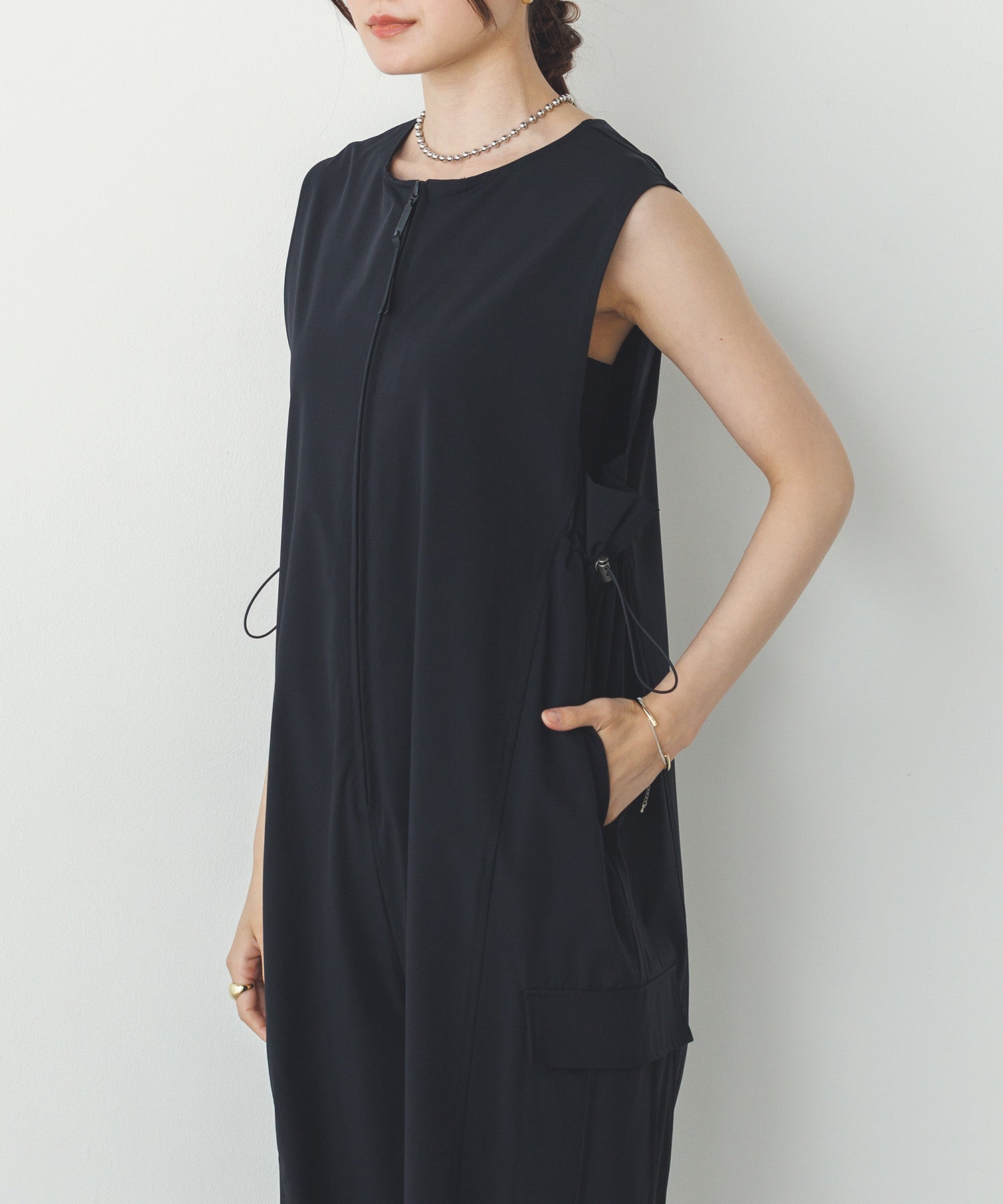 SIDE GATHER JUMPSUIT