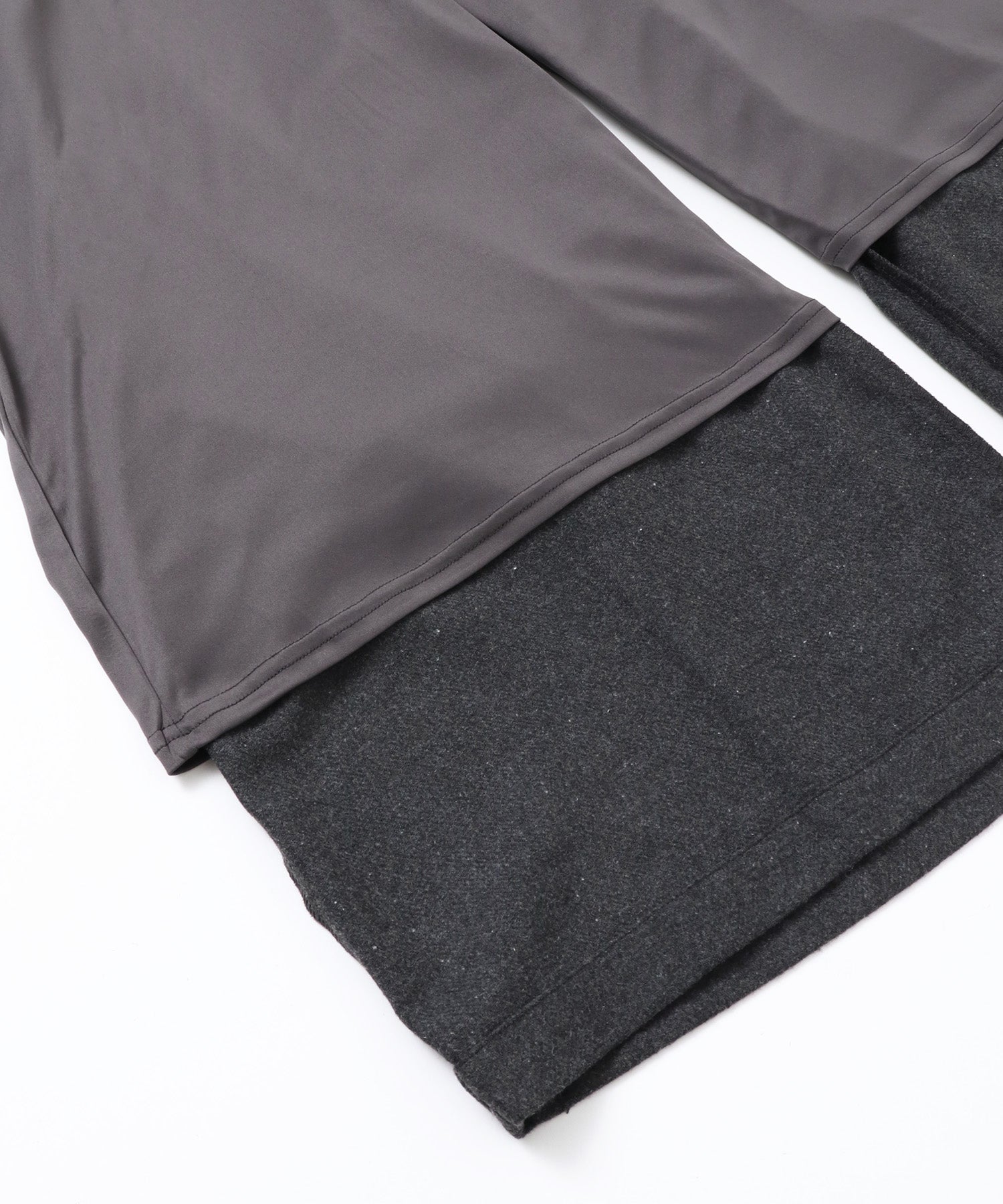 ウール混 ワイドサロペット