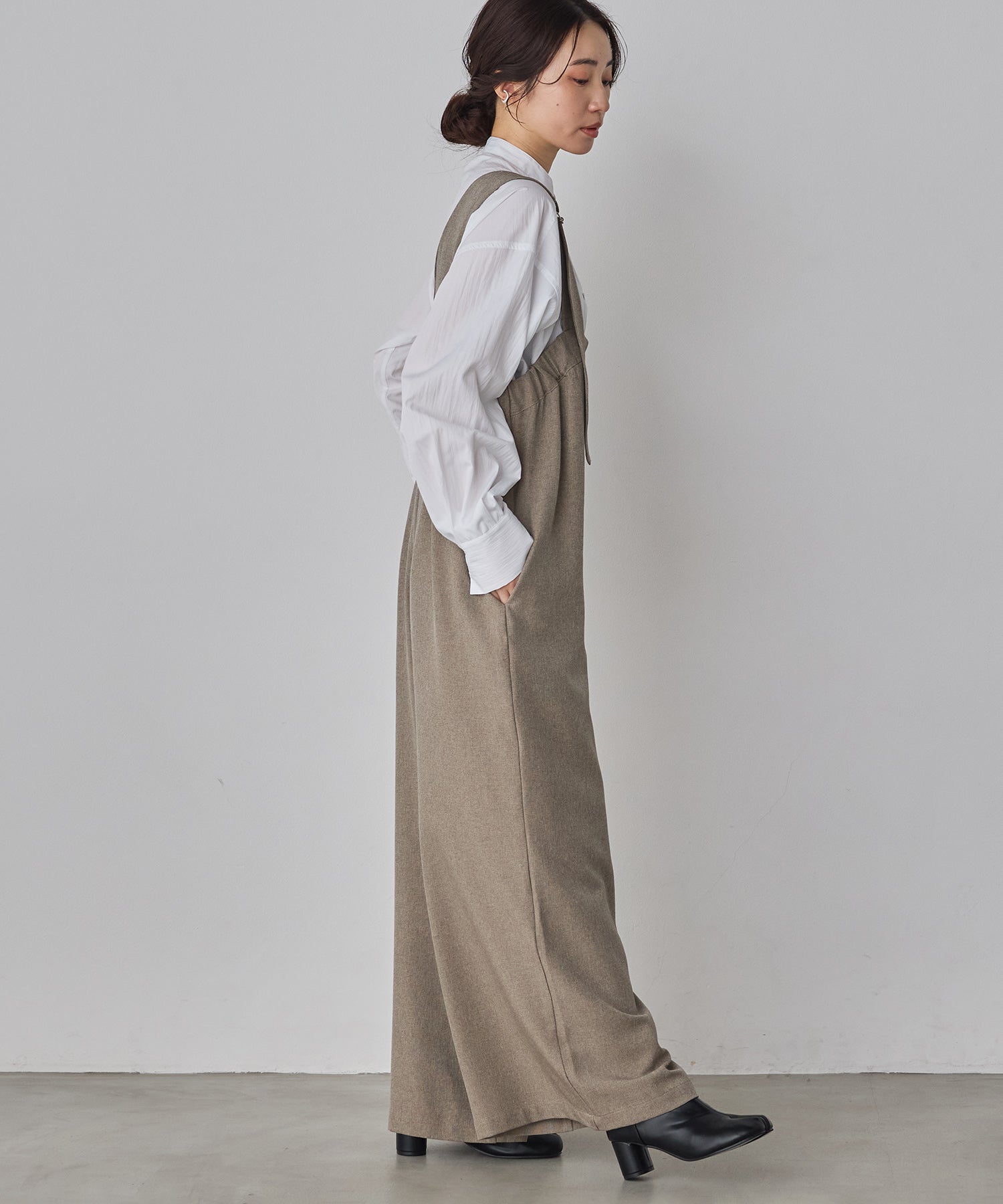 杢調 前後2WAY サロペット