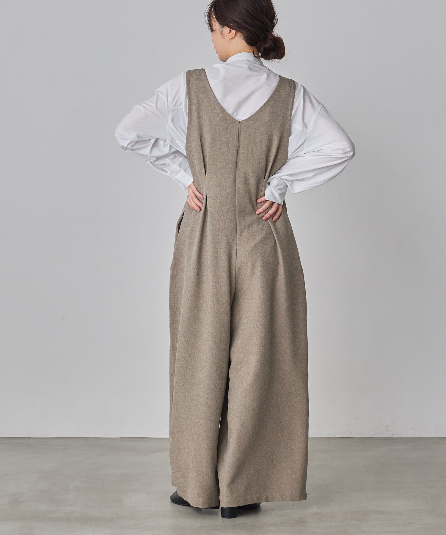 杢調 前後2WAY サロペット