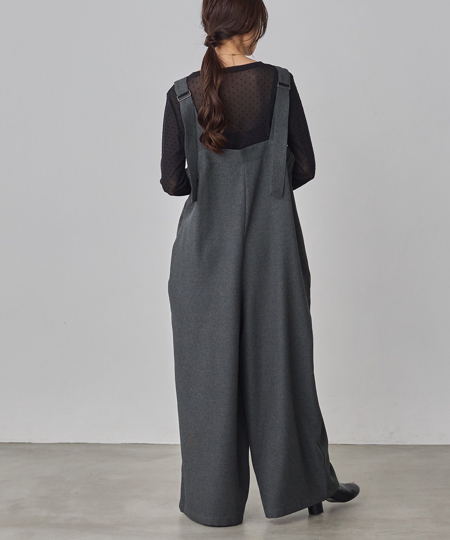 杢調 前後2WAY サロペット