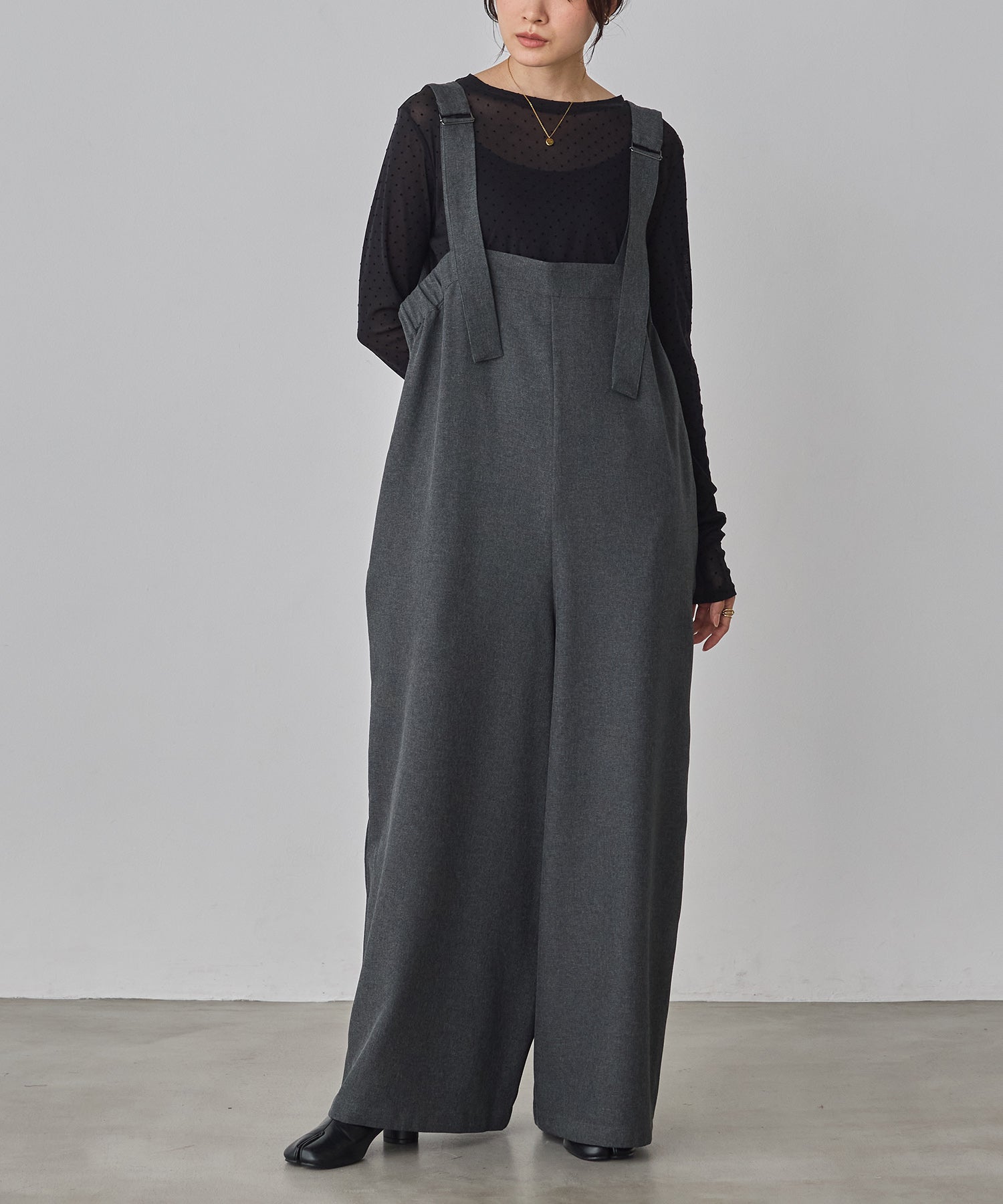 杢調 前後2WAY サロペット